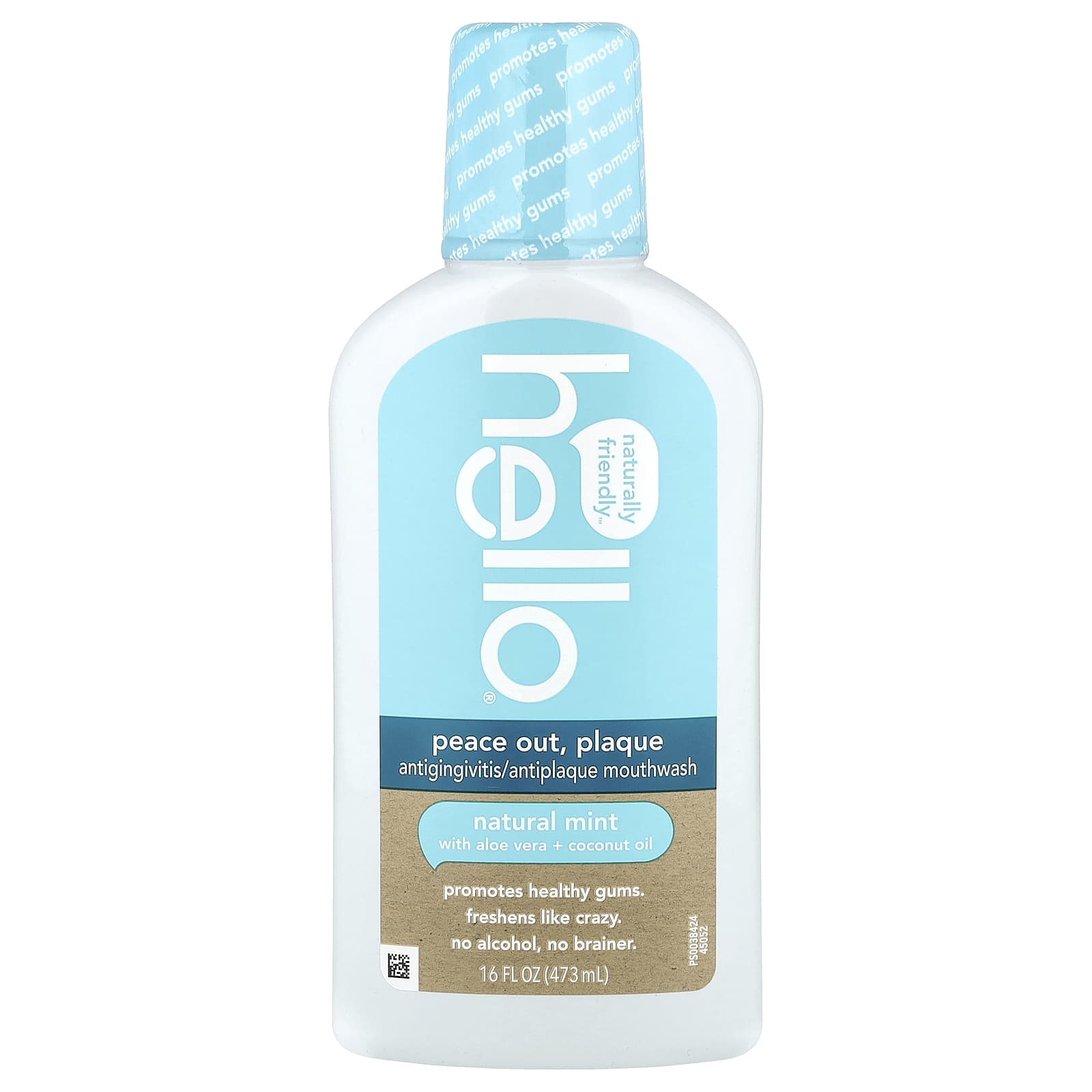 Hello Peace Out средство для полоскания рта от зубного налета против гингивита и зубного налета натуральная мята 473 мл 16 жидк Унций 1790₽