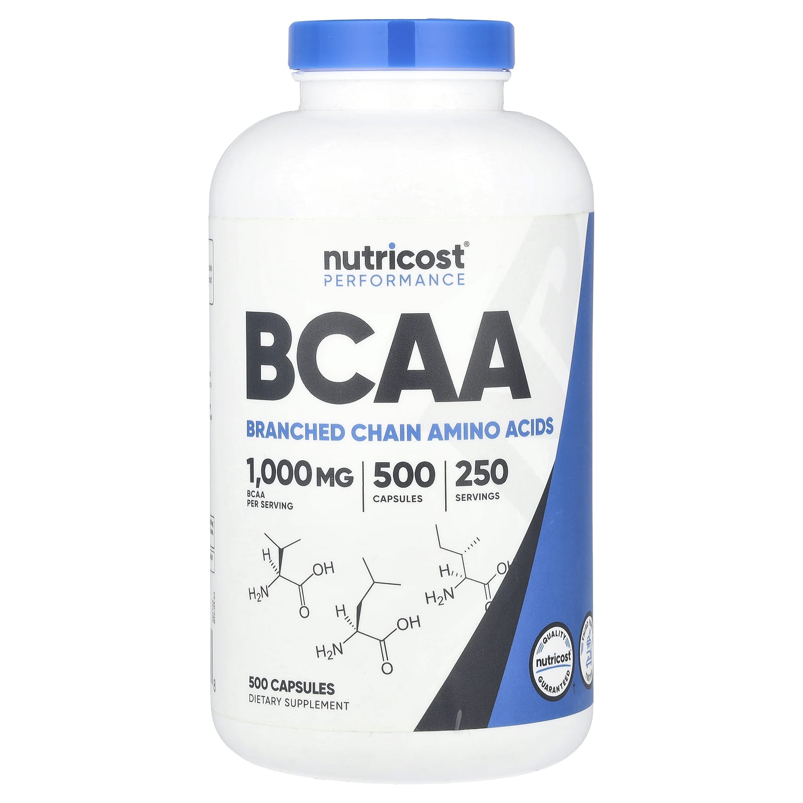 Nutricost BCAA 1000 мг 500 капсул 500 мг в каждой капсуле 4890₽