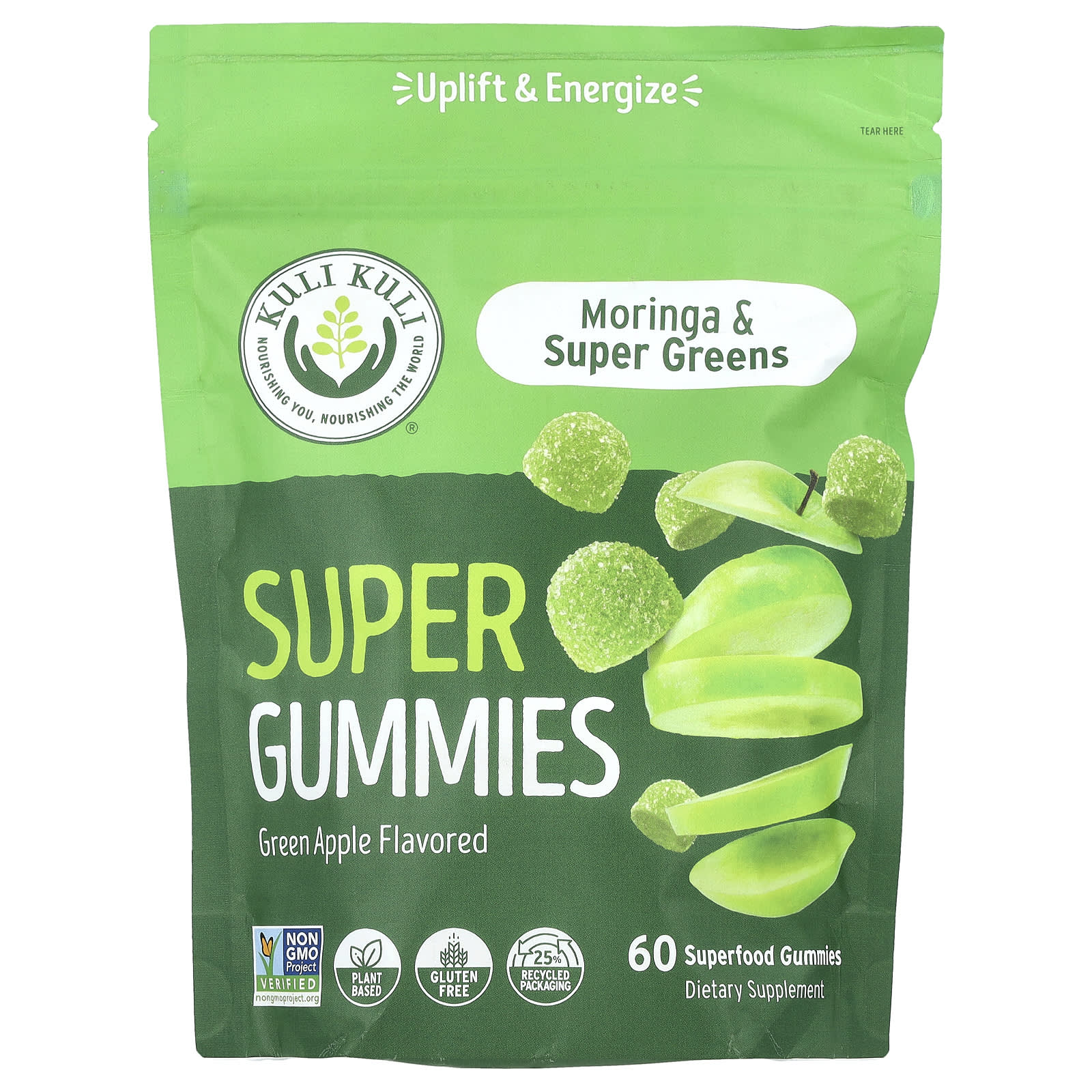 Kuli Kuli Super Gummies зеленое яблоко 60 жевательных мармеладок 3390₽