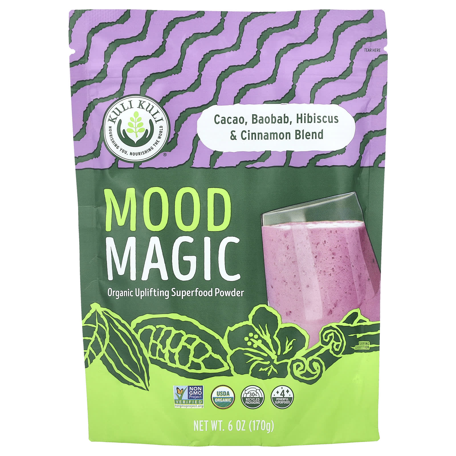 Kuli Kuli Mood Magic органический бодрящий суперпродукт 170 г 6 унций 2990₽