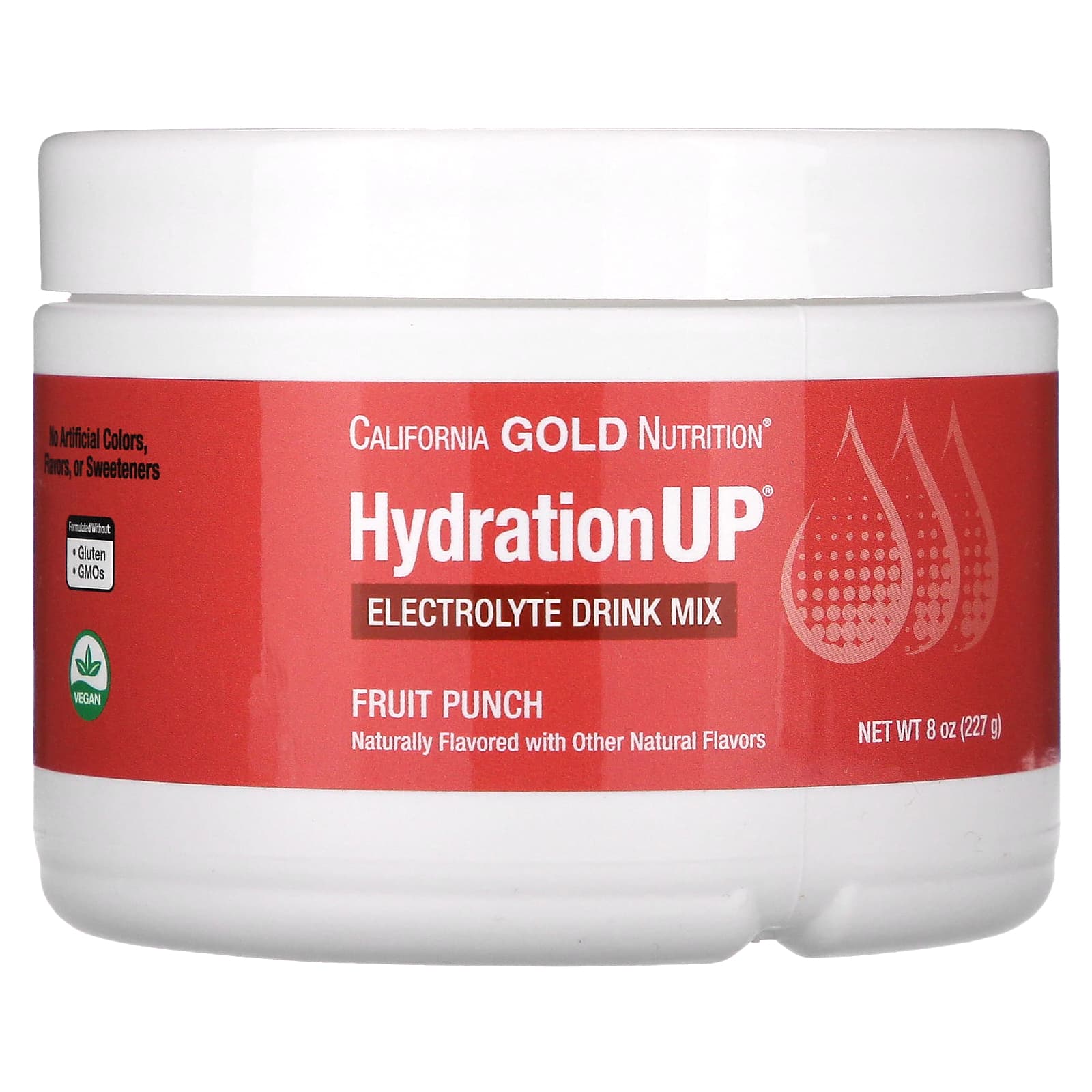 California Gold Nutrition HydrationUP порошок для приготовления напитка с электролитами со вкусом фруктового пунша 227 г 8 унций 3990₽