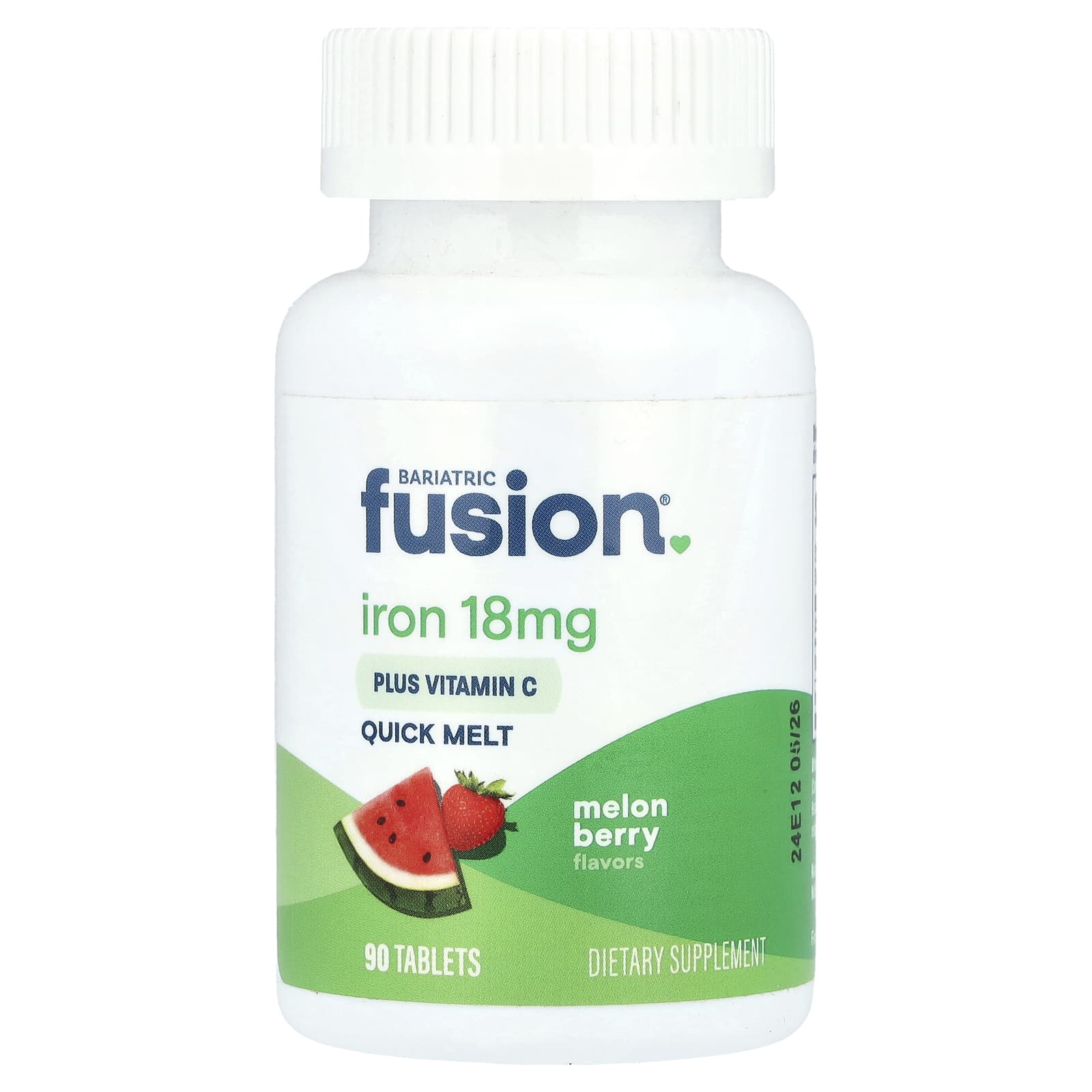 Bariatric Fusion Quick Melt железо с витамином C ягоды дыни 18 мг 90 таблеток 3790₽