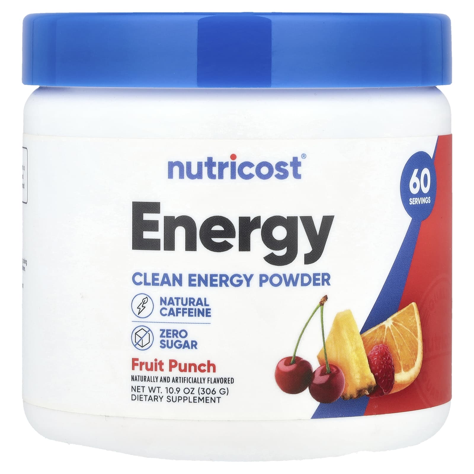 Nutricost Energy Clean Energy порошок фруктовый пунш 306 г 109 унции 4890₽