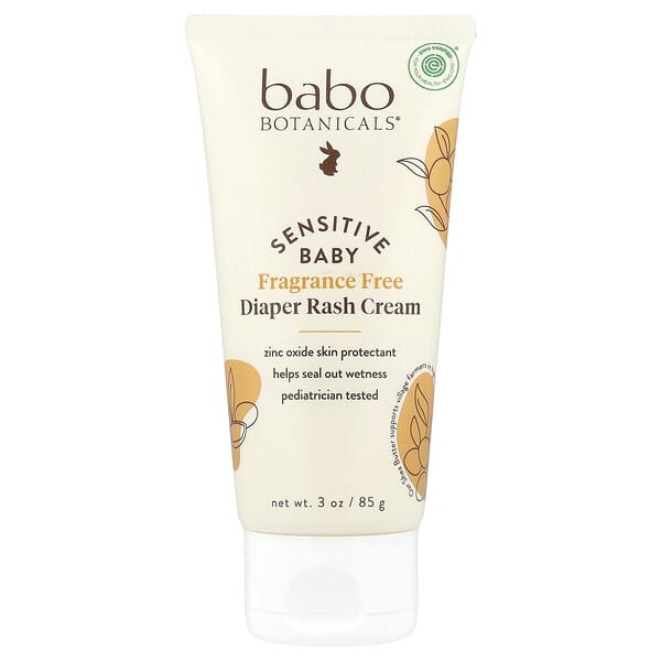 Babo Botanicals, Sensitive Baby, крем от подгузников, без отдушек, 85 г (3 унции)