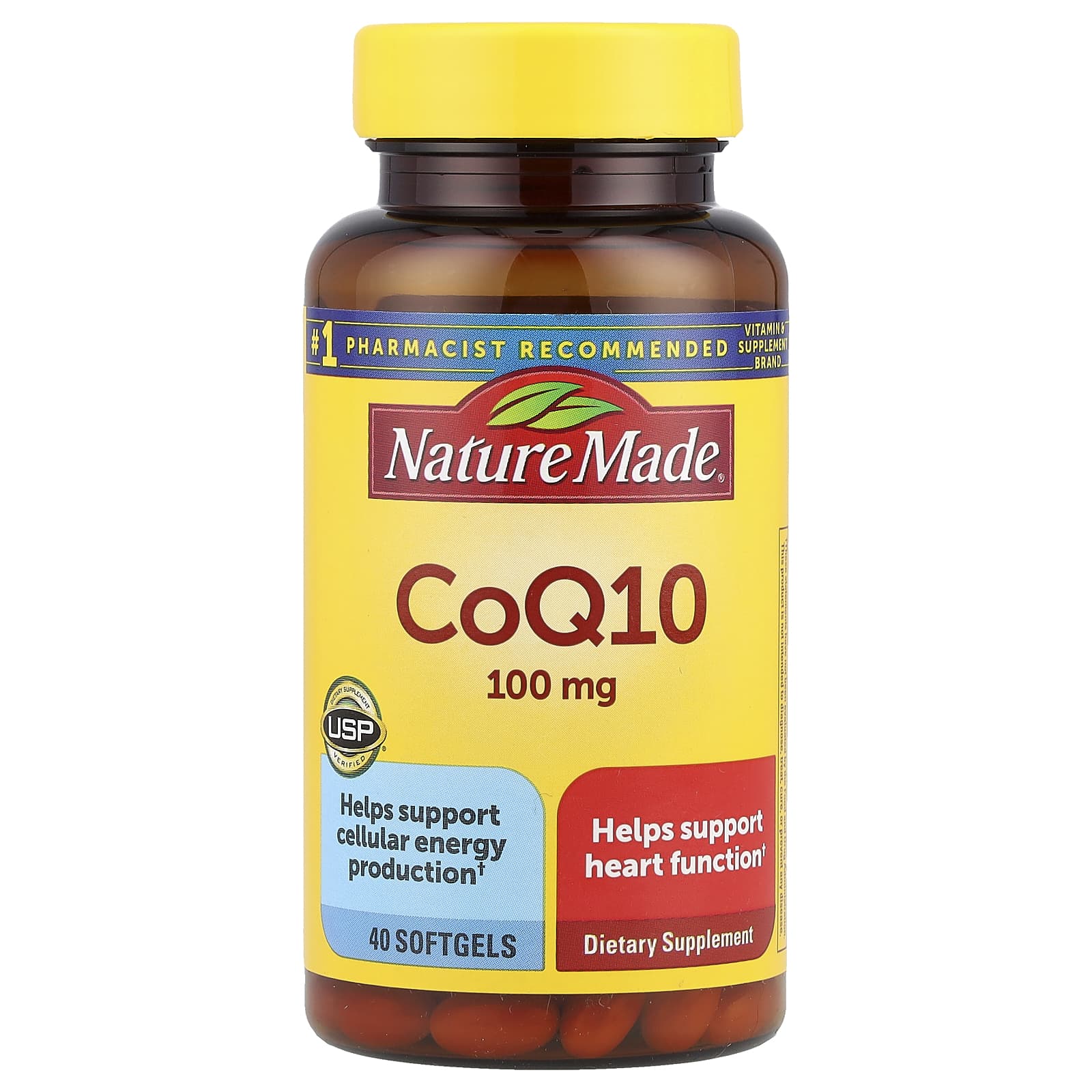 Nature Made Коэнзим Q10 100 мг 40 мягких таблеток 4590₽