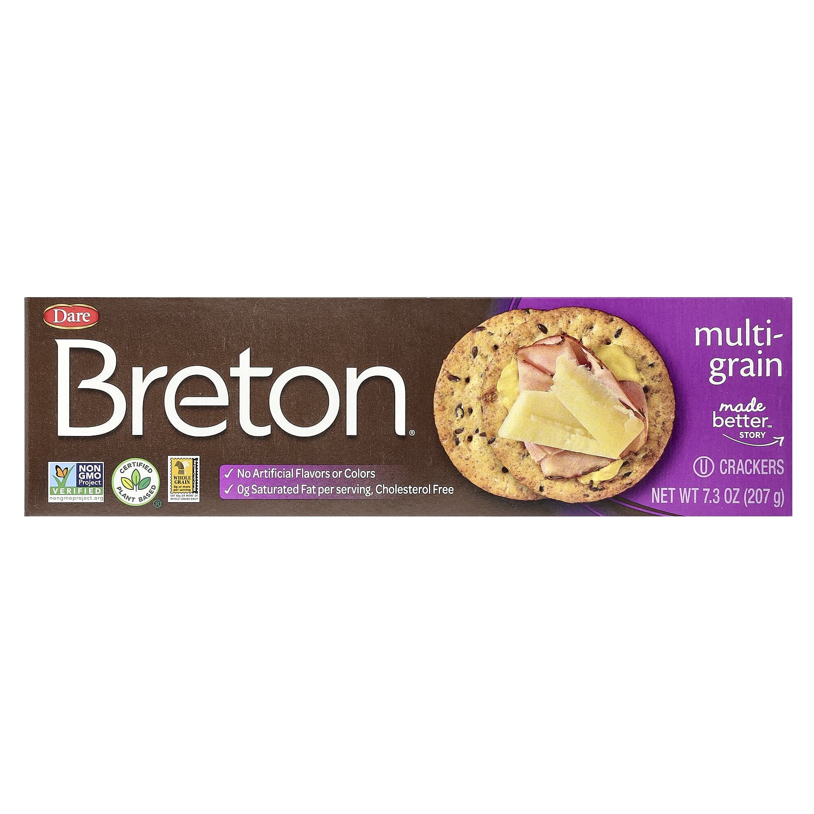 Breton Original Crackers Крекеры из нескольких видов злаков 207 г 73 унции 1590₽