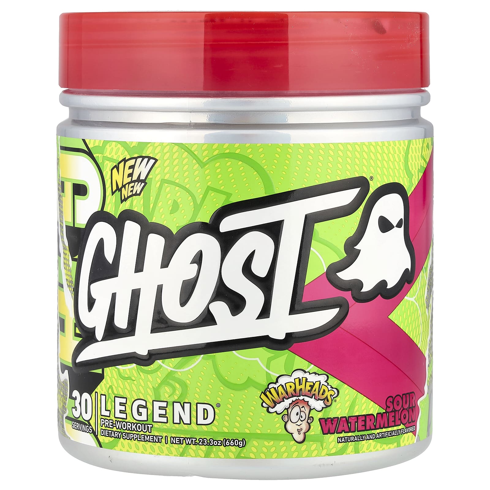 Ghost Legend предтренировочный комплекс Warheads арбуз 660 г 233 унции 8590₽