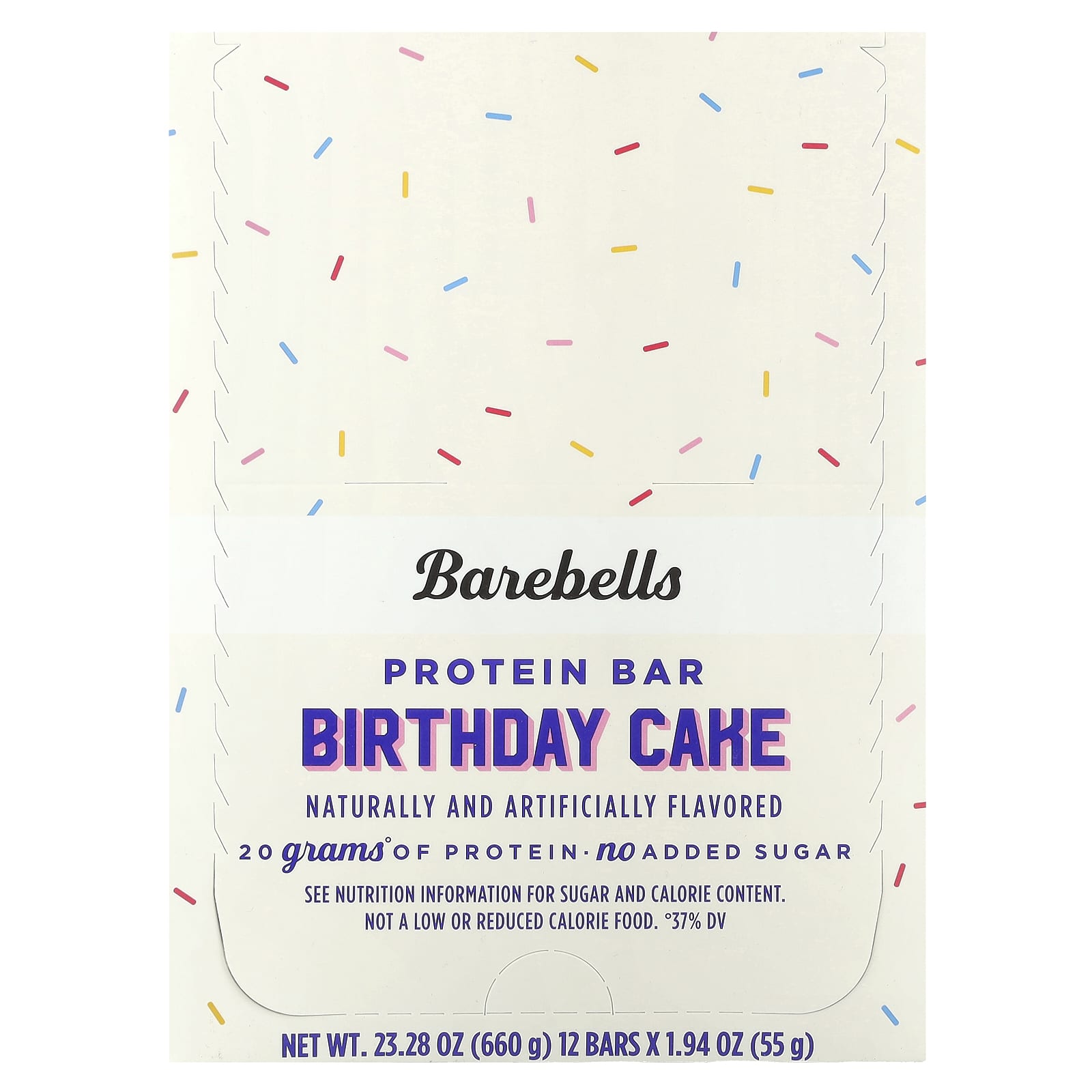 Barebells Протеиновый батончик праздничный торт 12 батончиков 55 г 194 унции 5790₽