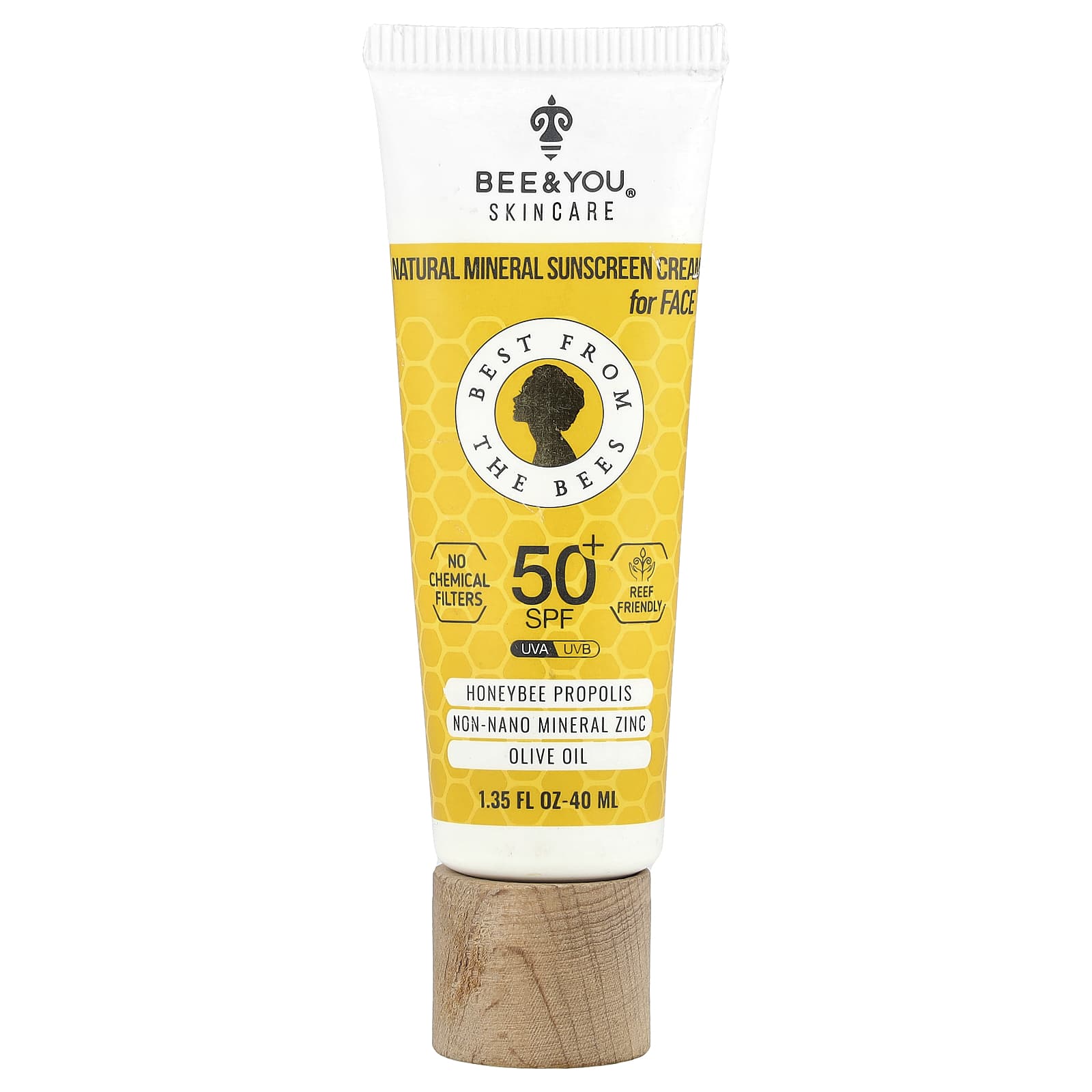 Bee - You Натуральный минеральный солнцезащитный крем для лица 50 SPF 40 мл 135 жидк Унции 2790₽