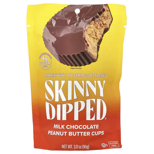 SkinnyDipped, Чашки с арахисовой пастой из молочного шоколада, 90 г (3,17 унции)
