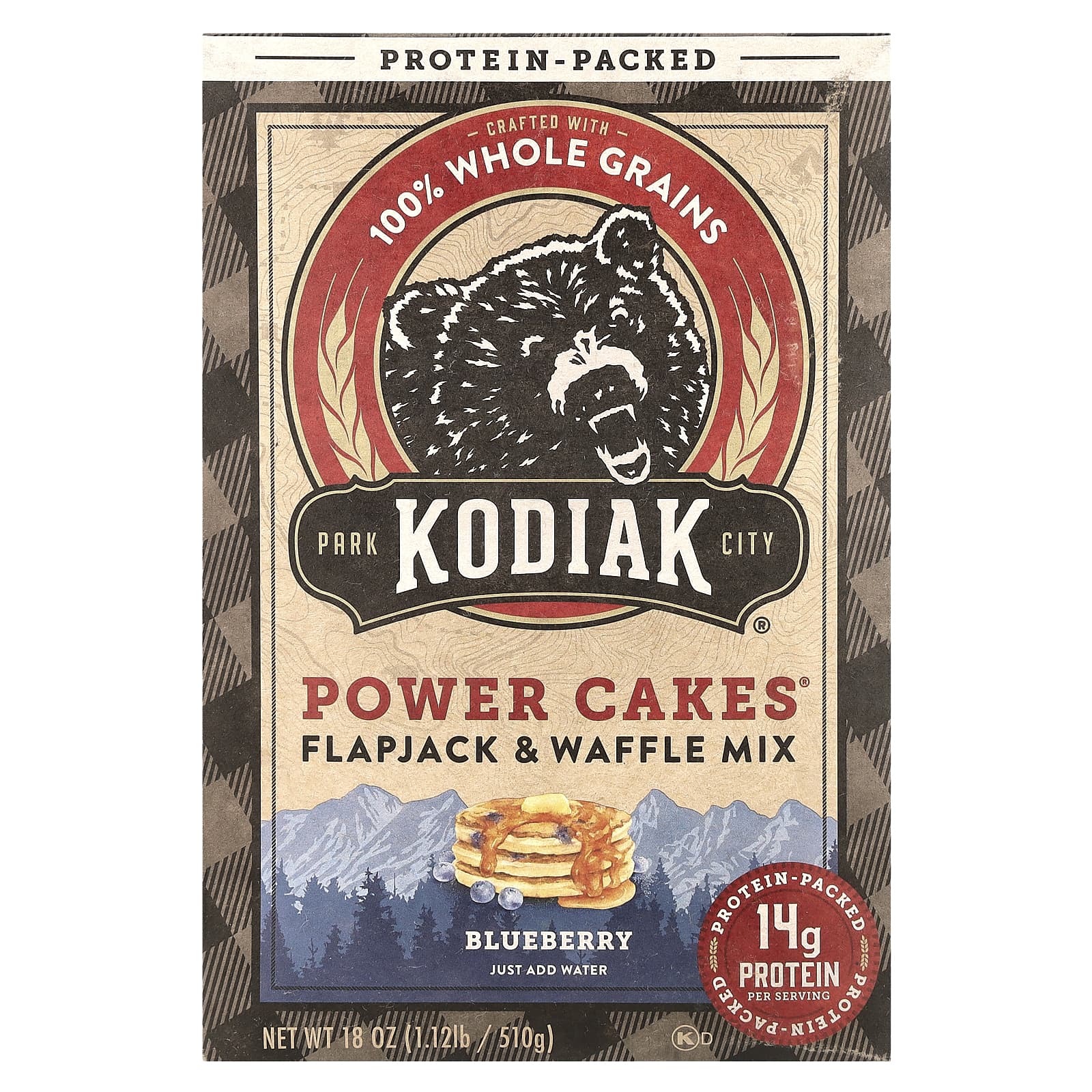 Kodiak Cakes Power Cakes смесь для лепешек и вафель голубика 510 г 18 унций 1990₽