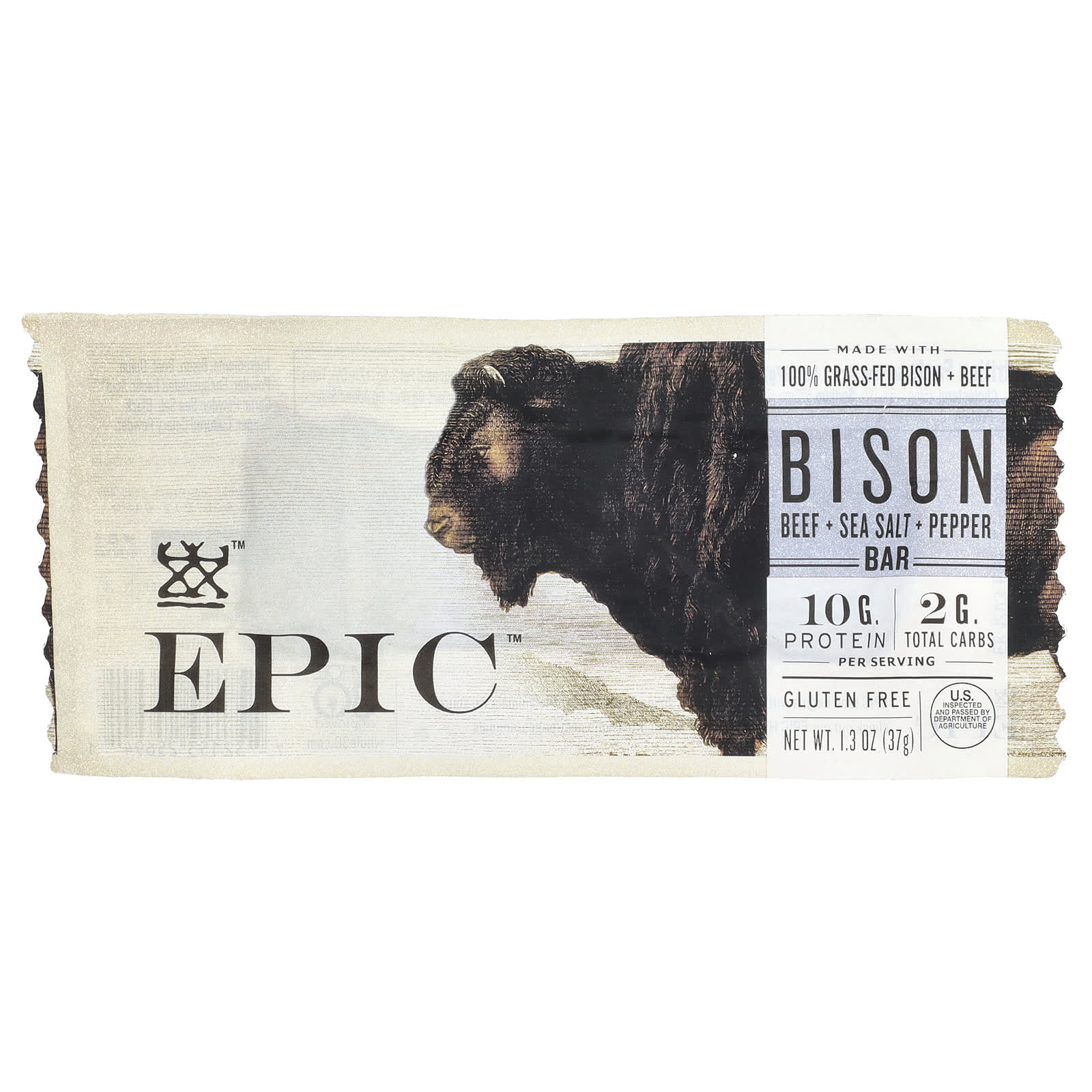 Epic Bar Bison Bar говядина соль и перец 37 г 13 унции 1490₽
