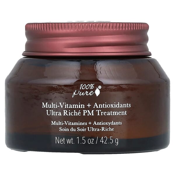 100PercentPure, Muli-Vitamin + Antioxidants Ultra Riché PM Treatment, 42,5 г (1,5 унции)
