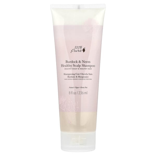 100PercentPure, Шампунь для здоровья кожи головы с репейником и нимом, 236 мл (8 жидк. Унций)