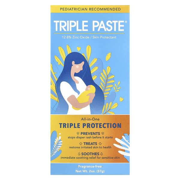 Triple Paste, оксид цинка, без отдушек, 57 г (2 унции)