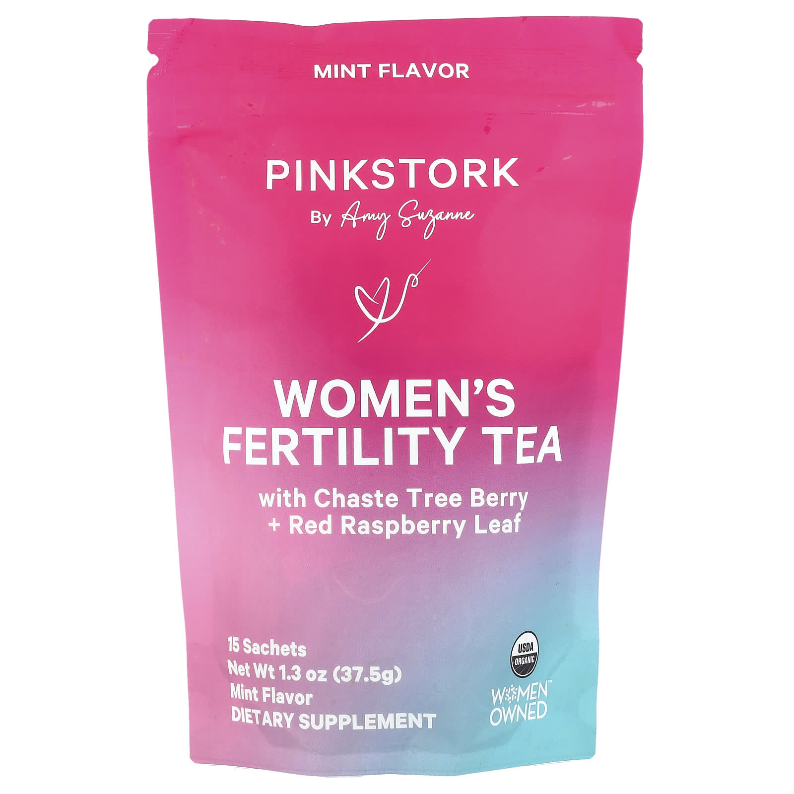 Pink Stork Чай для женщин очищающий от бесплодия с мятой 15 пакетиков 375 г 13 унции 3590₽