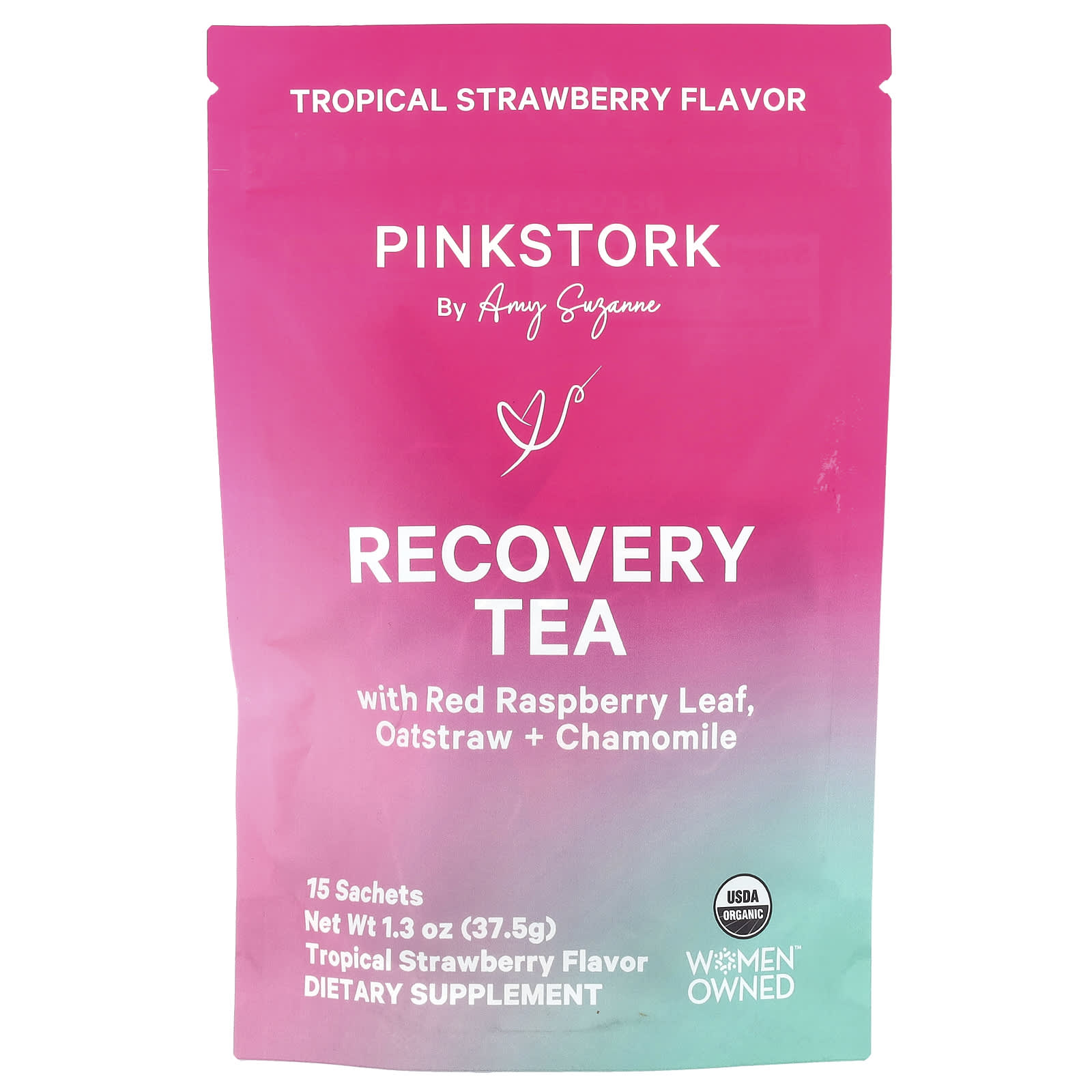 Pink Stork Recovery Tea тропическая клубника 15 пакетиков 375 г 13 унции 3590₽