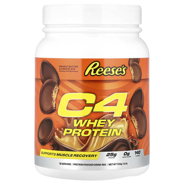 C4 / Cellucor, C4® Whey Protein, арахисовое масло и шоколад Reese's, 724 г (1,6 фунта)