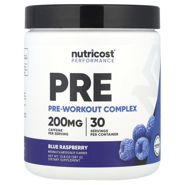 Nutricost, Performance, предтренировочный комплекс, голубая малина, 387 г (13,8 унции)