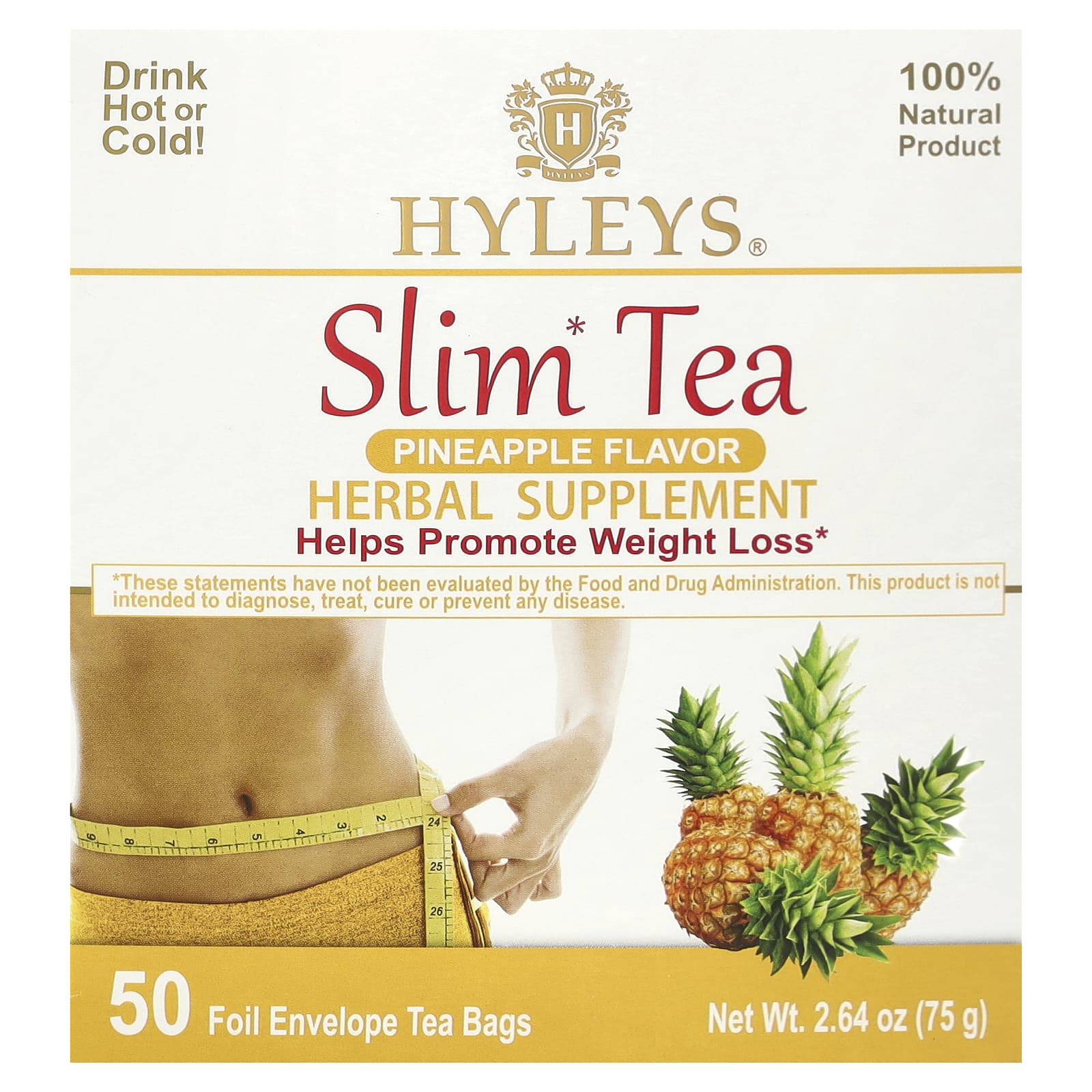 Hyleys Tea Slim Tea ананас чайные пакетики в фольгированных пакетиках 50 г 264 унции 2290₽