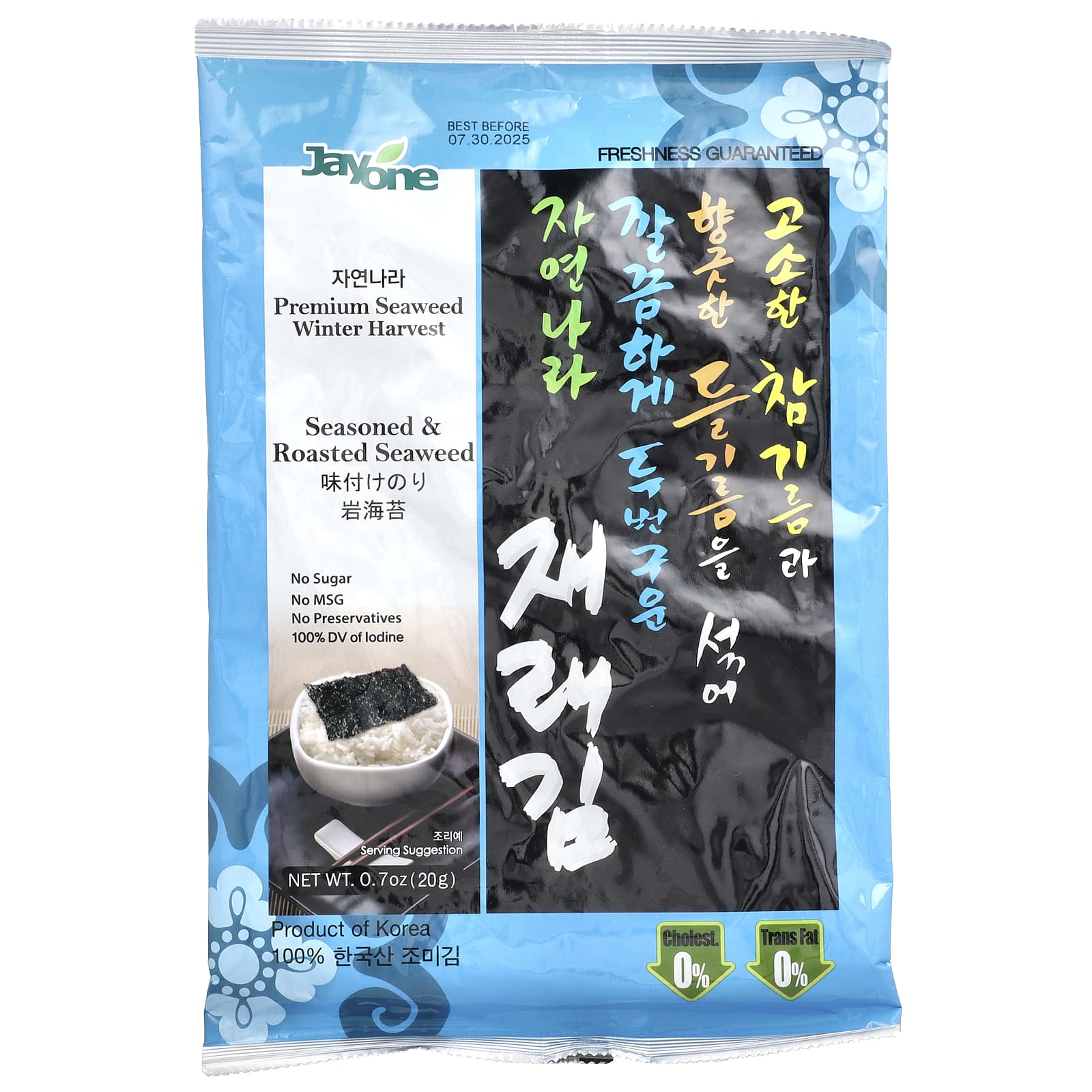 Jayone Обжаренные с приправами морские водоросли 20 г 07 унции 1790₽