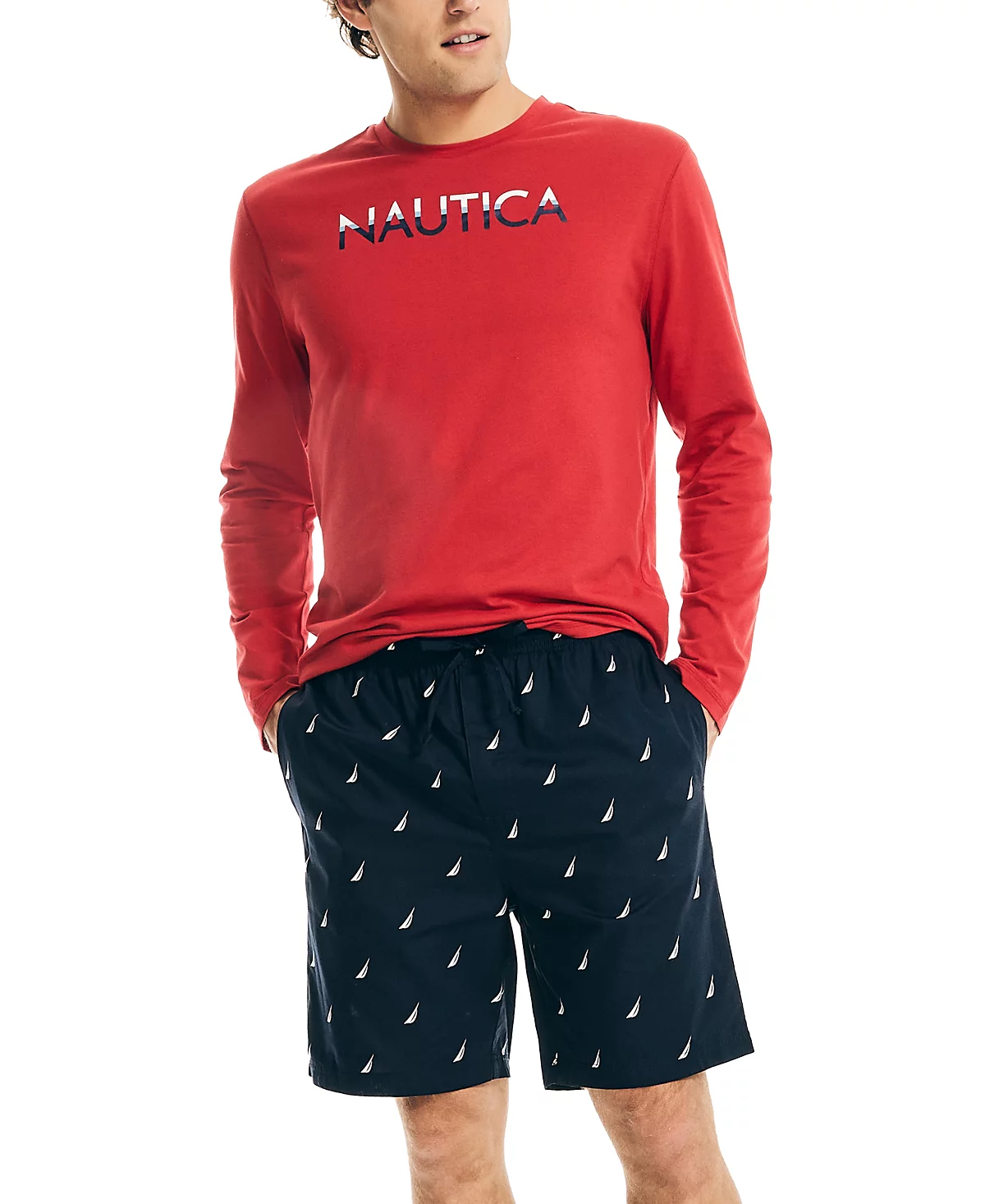 Мужские фирменные пижамные шорты Nautica