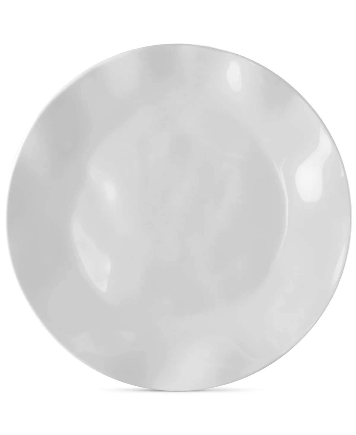 Q Квадратные белые меламиновые тарелки с оборками, набор из 4 штук