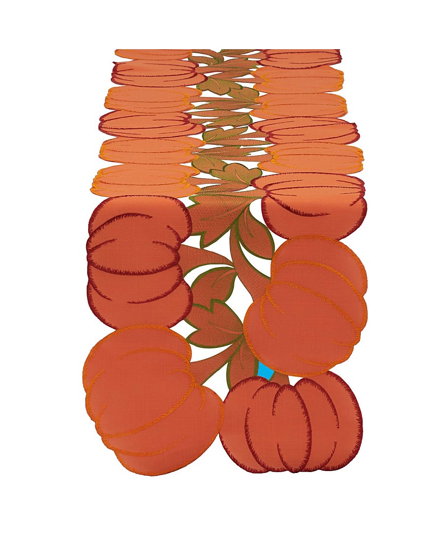 Design Imports Embroidered Pumpkins Table Runner 10290₽