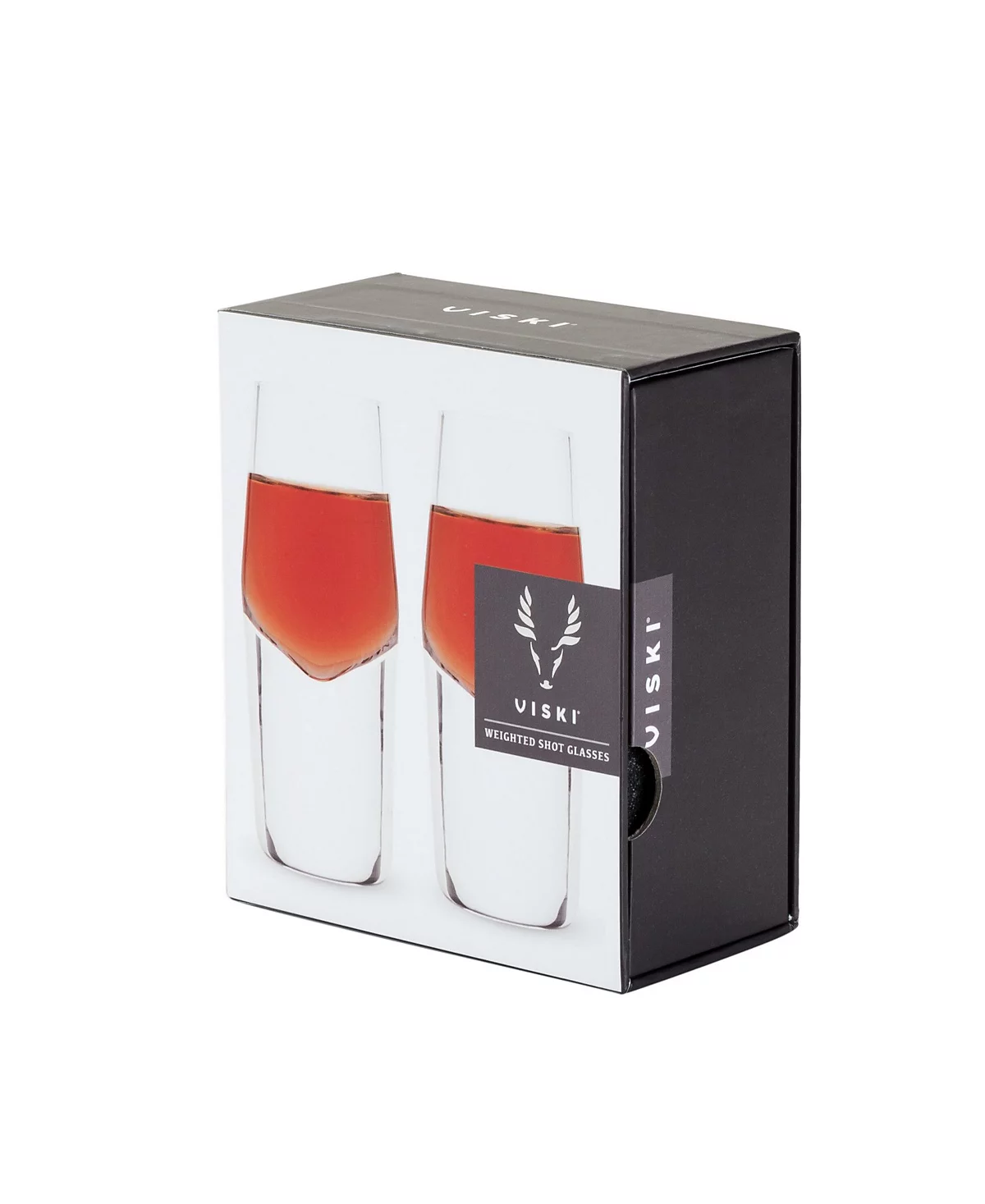 Viski Crystal Heavyweight Shot Glasses, Set of 2, 2 Oz