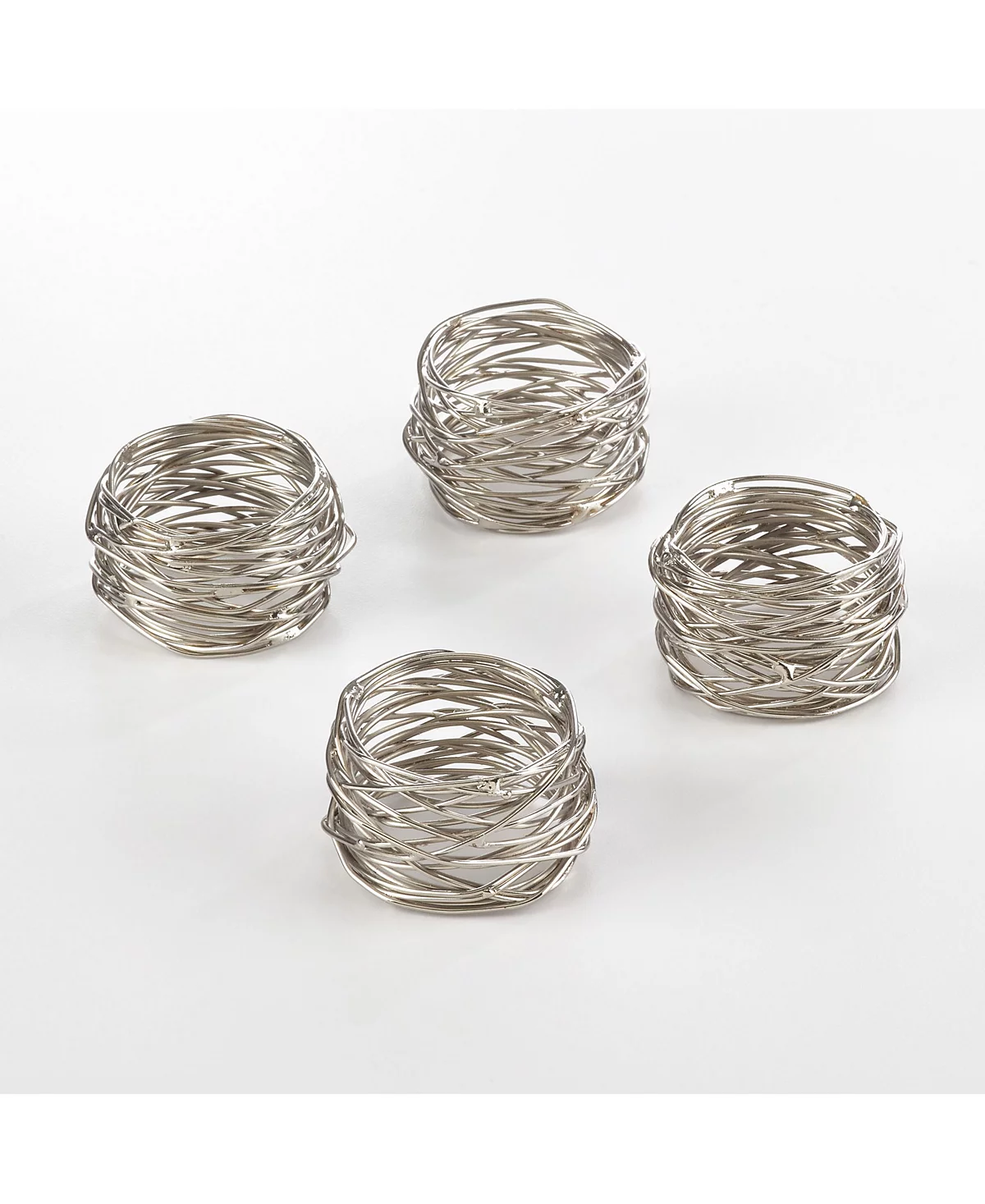 Saro Lifestyle Metal Design Metal Design Napkin Ring Set of 4 5690₽