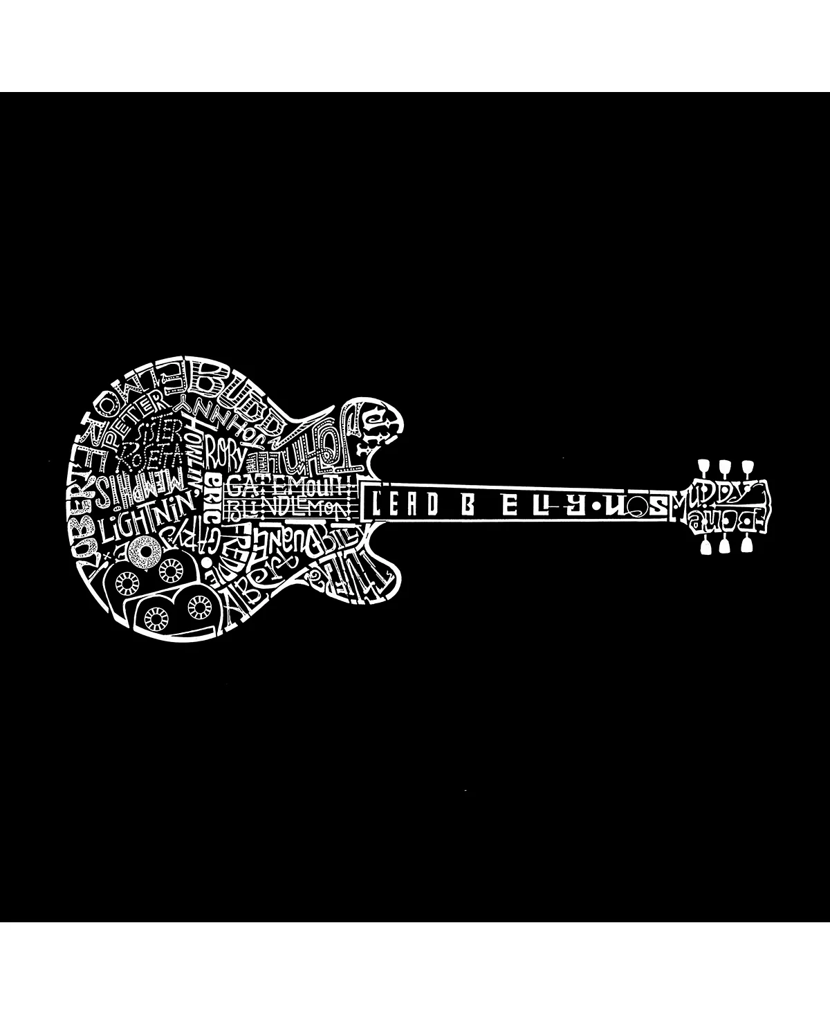 LA Pop Art Mens Word Art Long Sleeve T-Shirt - Blues Legends 3990₽