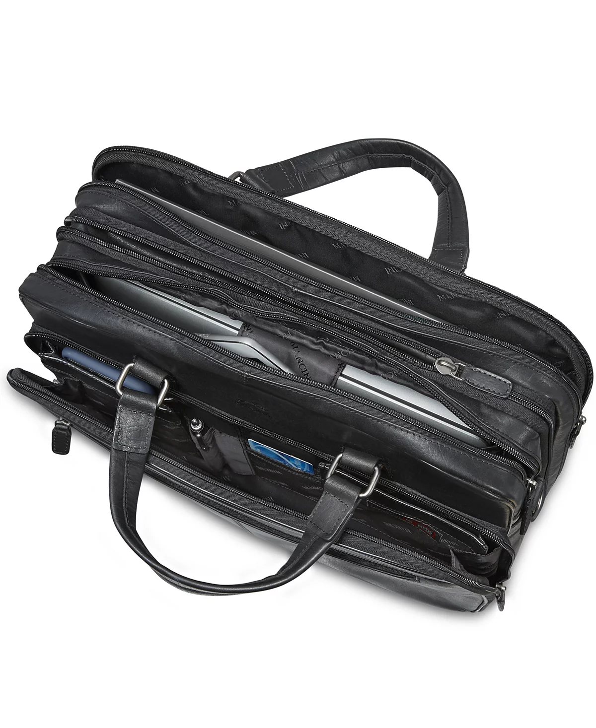 Mancini Buffalo Collection Expandable Double Compartment Laptop Tablet Briefcase 58990₽