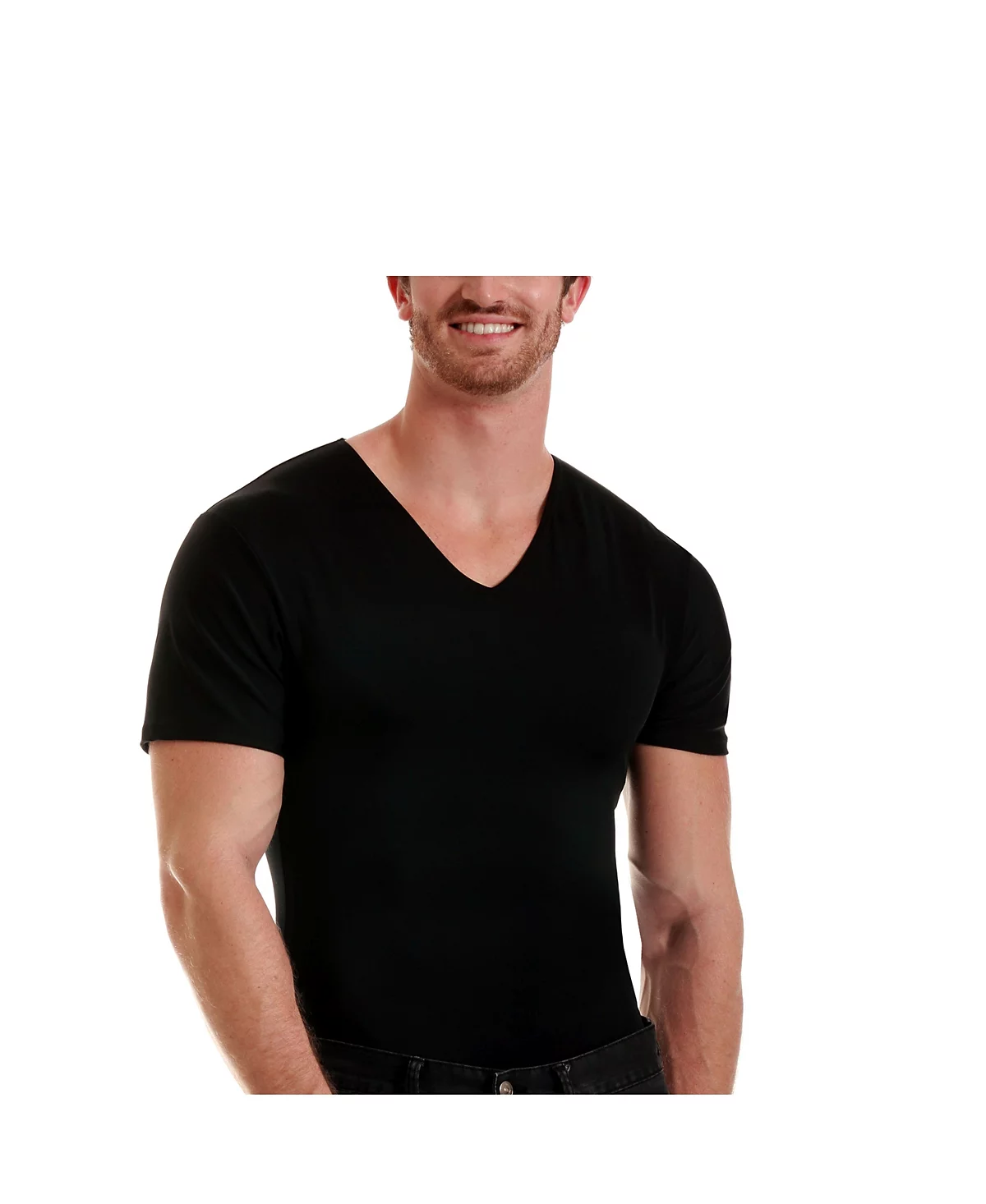 Insta Slim Mens Compression Short Sleeve V-Neck T-Shirt 14790₽