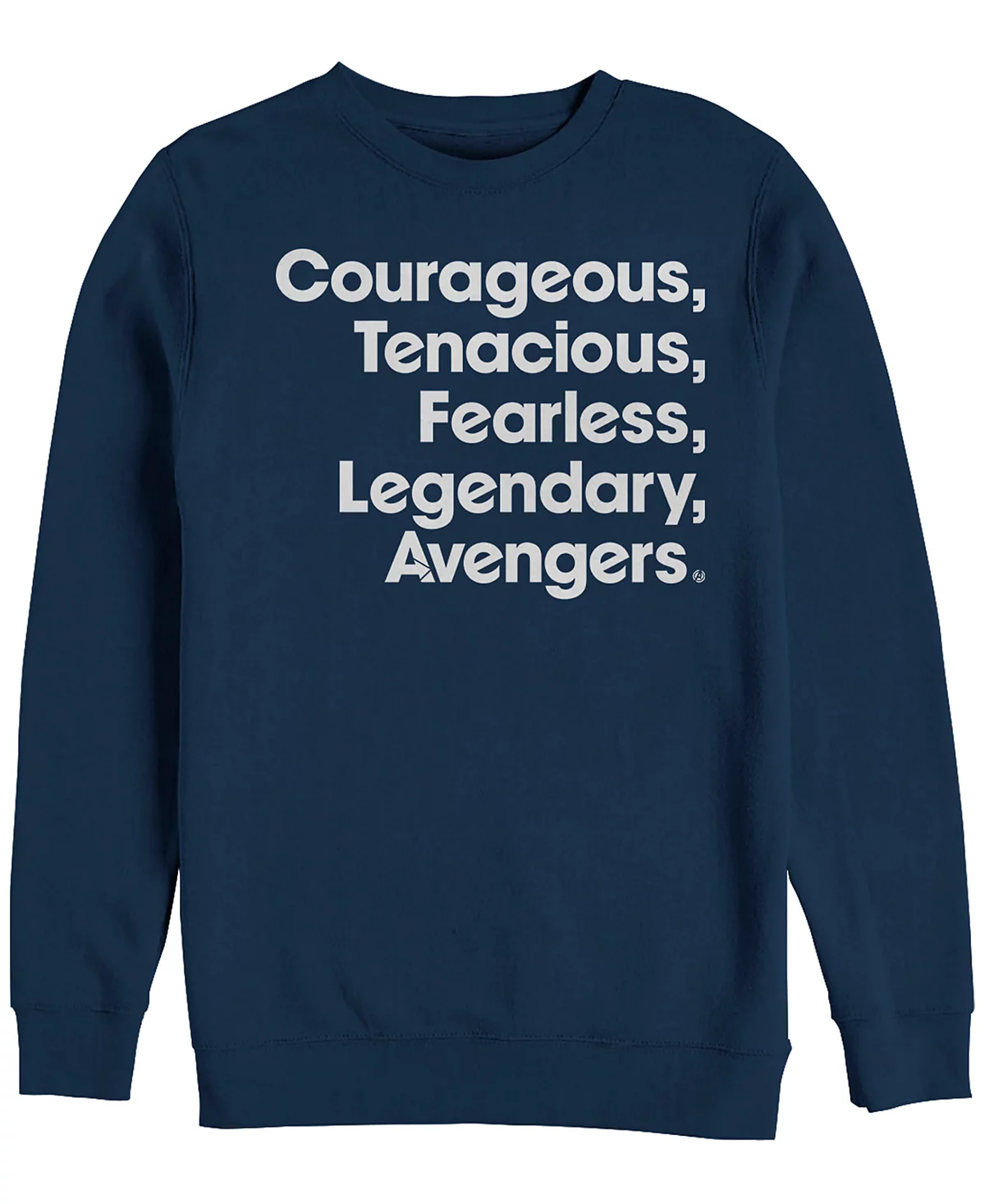 Marvel Mens Avengers Endgame Courageous Tenacious Fearless Legendary Crewneck Fleece 8590₽