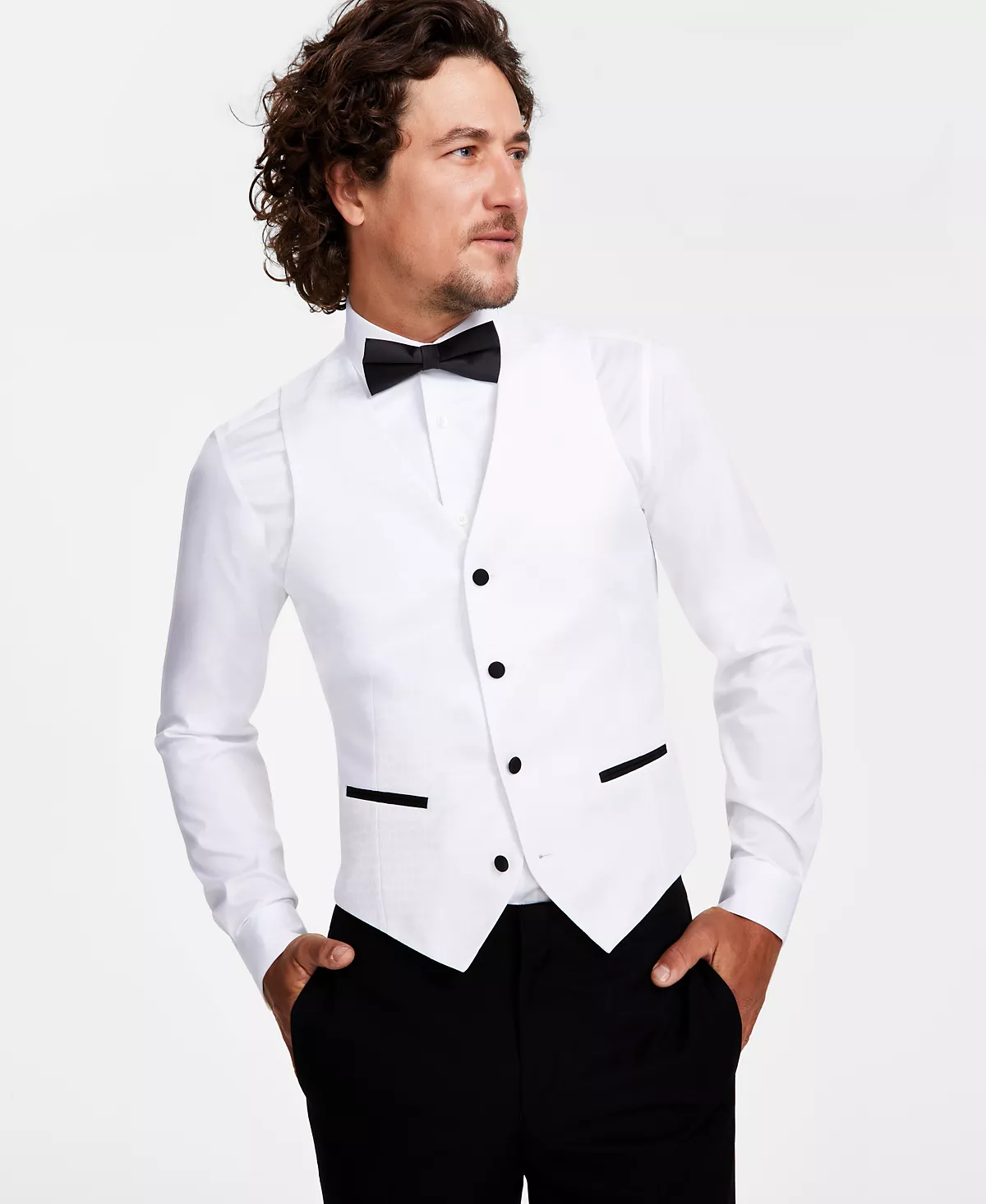 Мужской приталенный стрейчевый жилет-смокинг созданный для Macys 8590₽