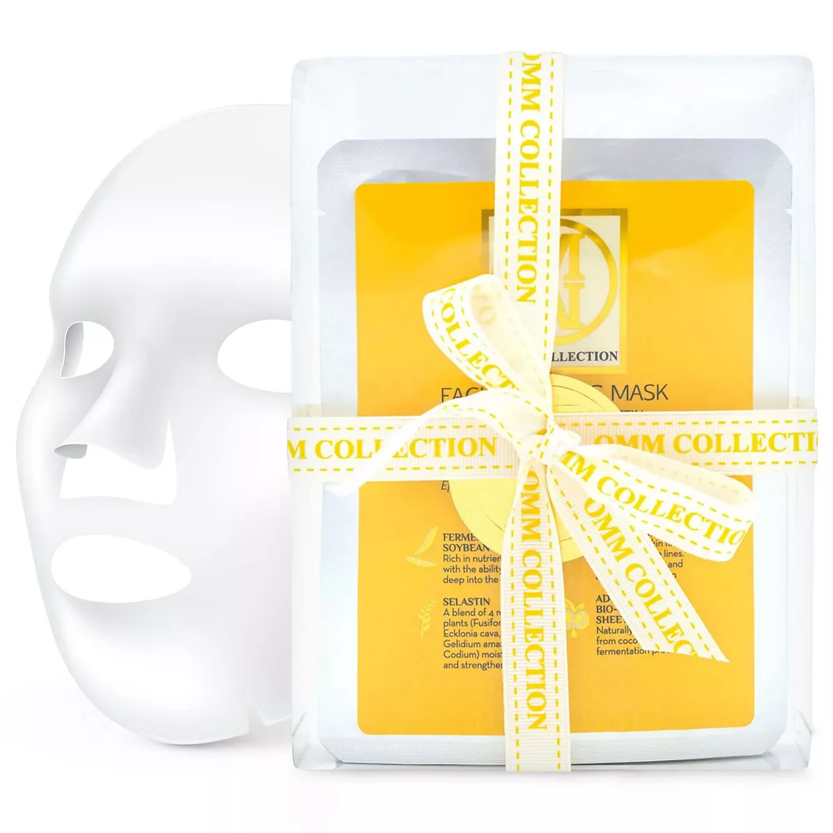 Набор биоцеллюлозных масок для лица из 4 частей, 7 унций