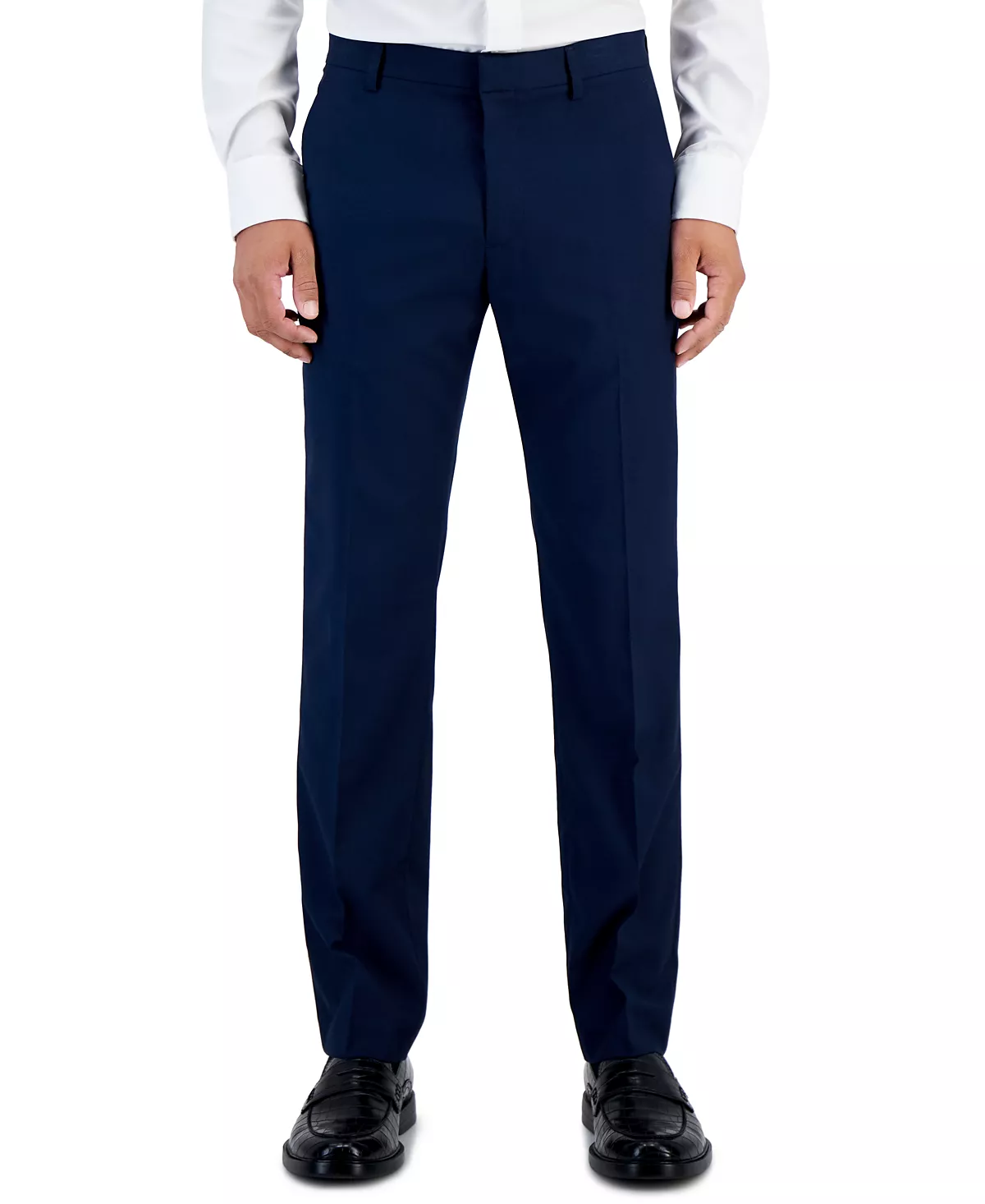 Мужские облегающие брюки из эластичной ткани на резинке не подверженные воздействию железа 7590₽