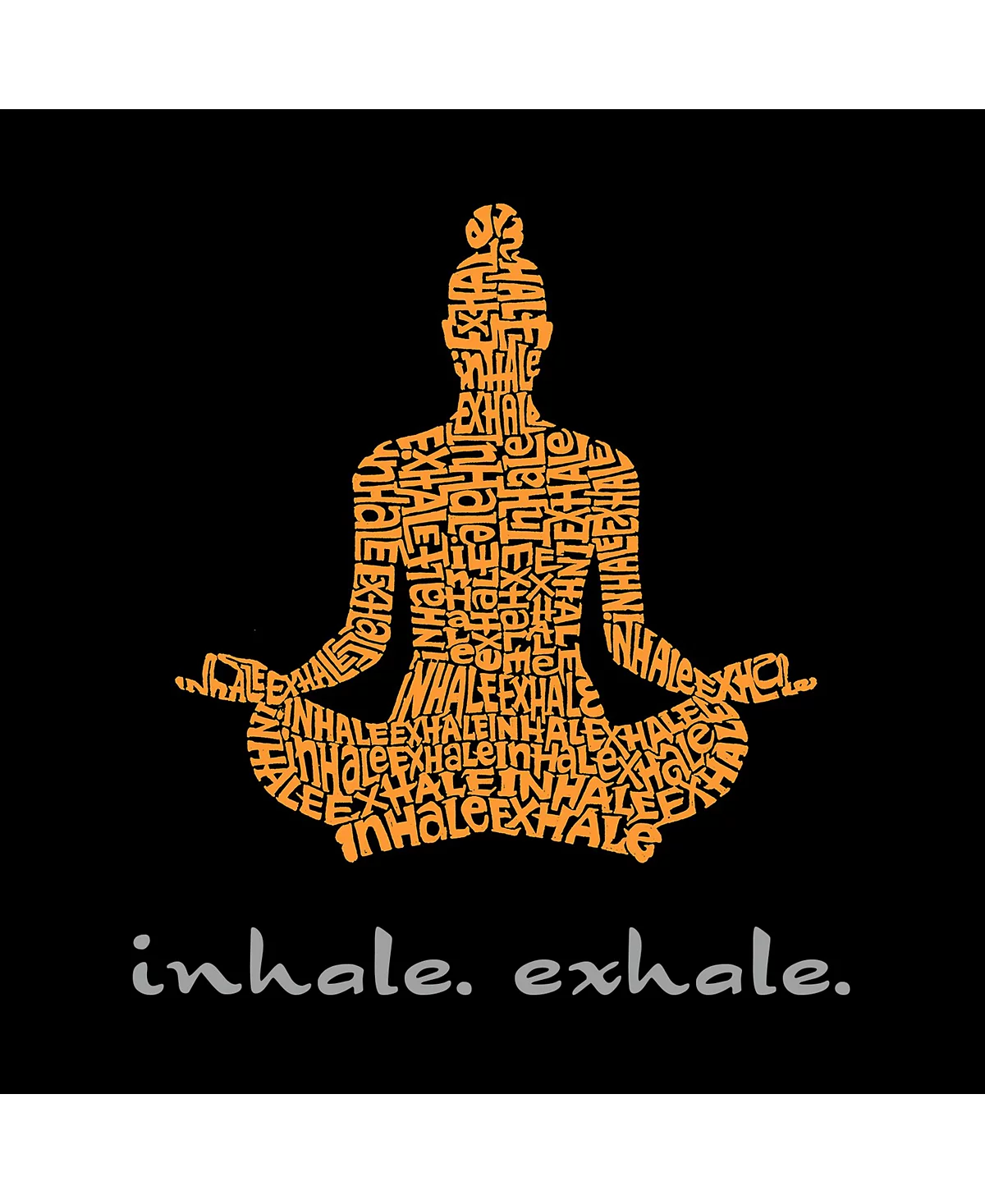 LA Pop Art Mens Word Art Inhale Exhale Crewneck Sweatshirt 5290₽