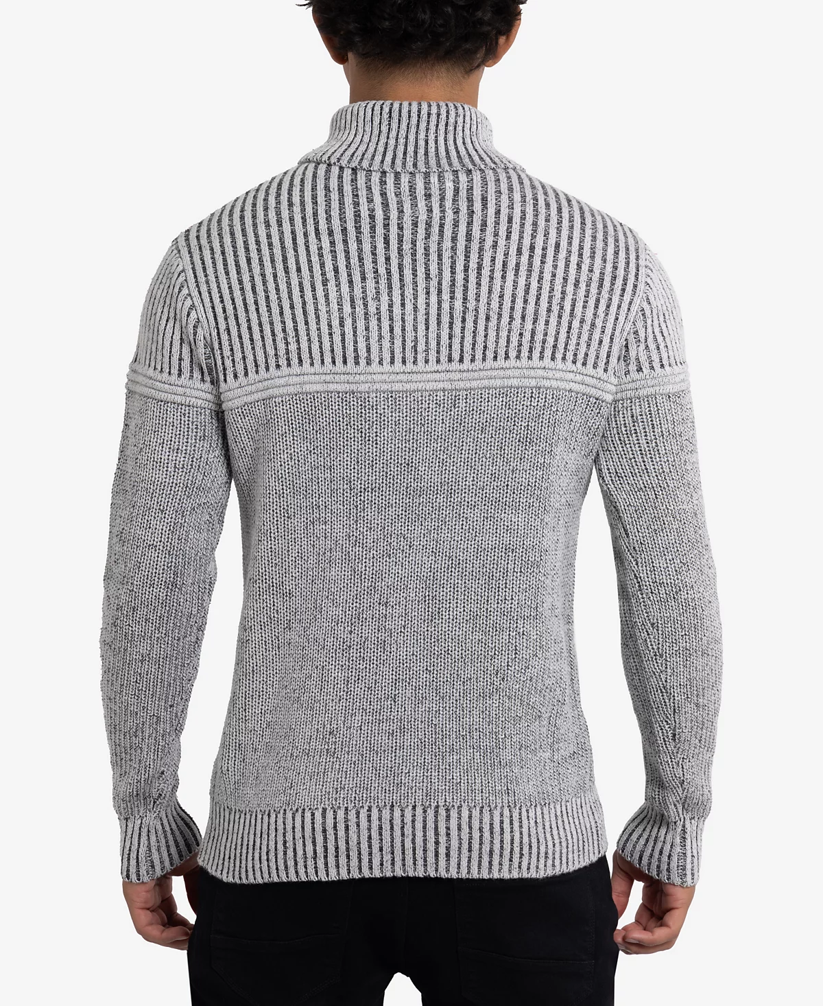 X-Ray  Men's Ribbed Pattern Turtleneck Sweater