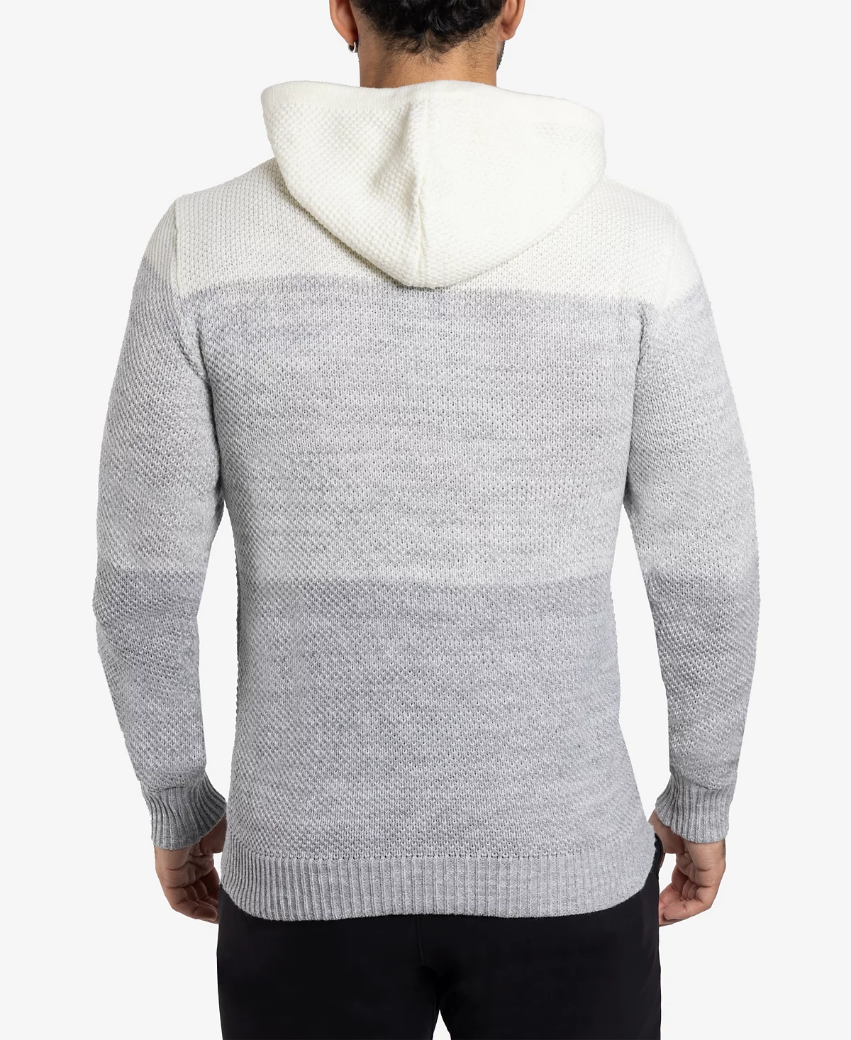 X-Ray Men's Color Blocked Hooded Sweater