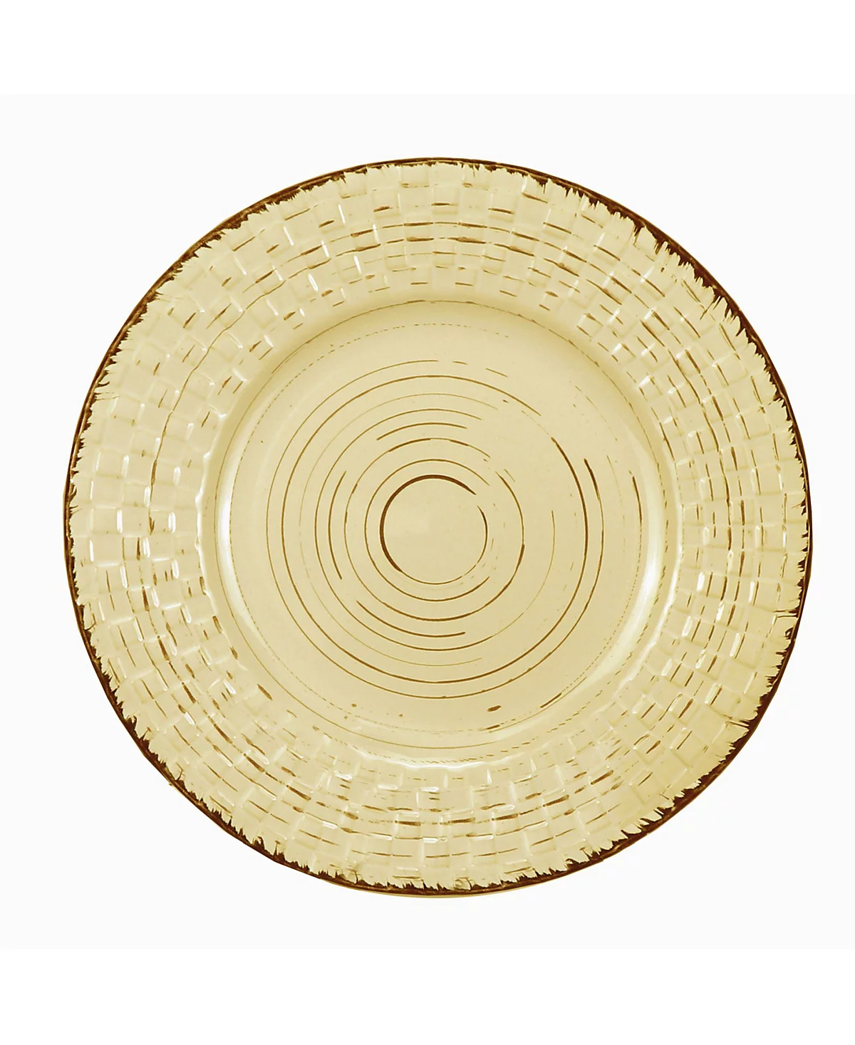 Lorren Home Trends 16 Piece Distressed Weave Dinnerware Set, Service for 4