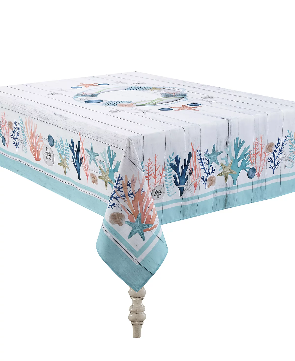 Laural Home Coastal Reef 70x84 Tablecloth 20190₽
