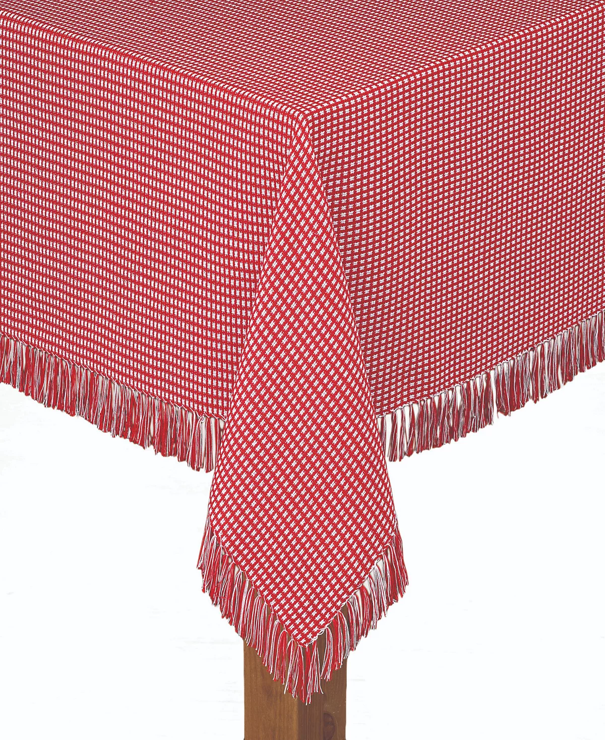 Lintex Homespun Red 100% Cotton Tablecloth 60