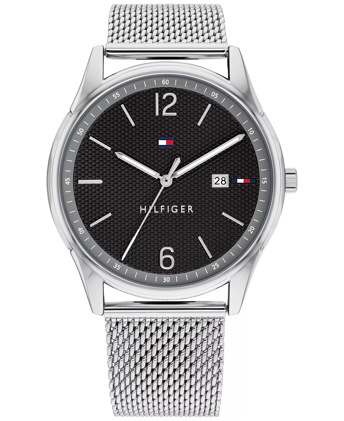 Мужские часы-браслет TOMMY HILFIGER с сеткой из нержавеющей стали 42 мм