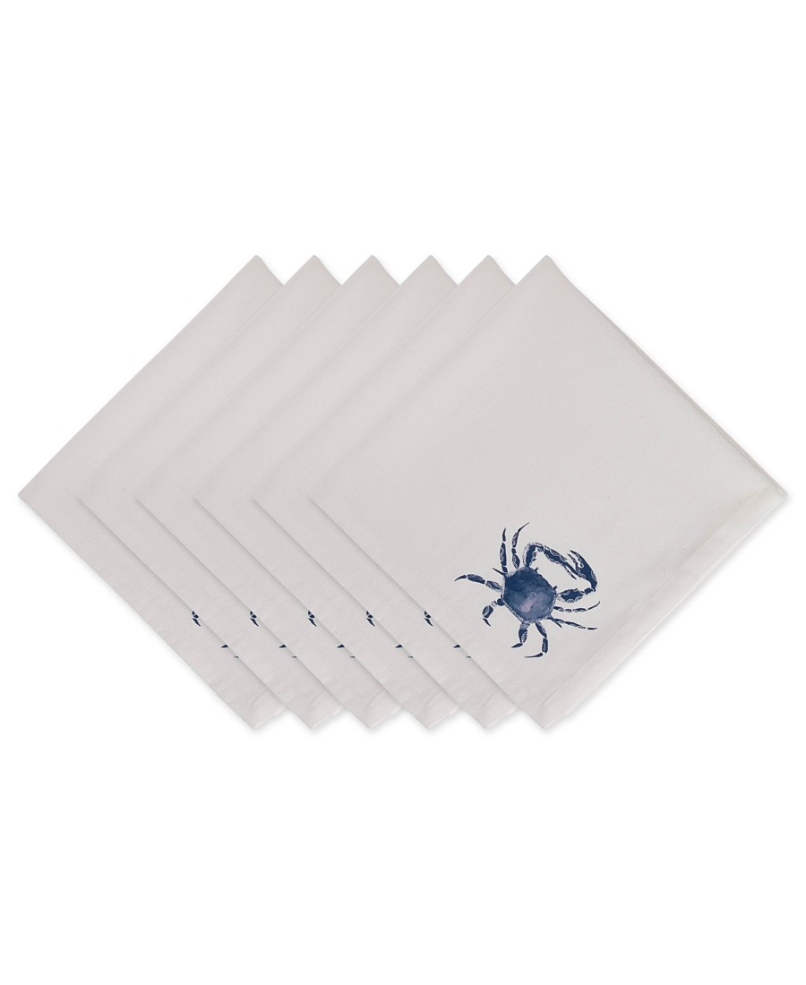 Design Imports Crab Printed Napkin Set of 6 9090₽
