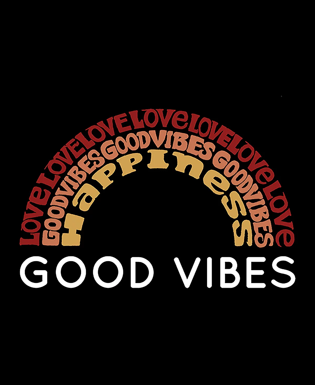 Mens Good Vibes Word Art Crewneck Sweatshirt 5290₽