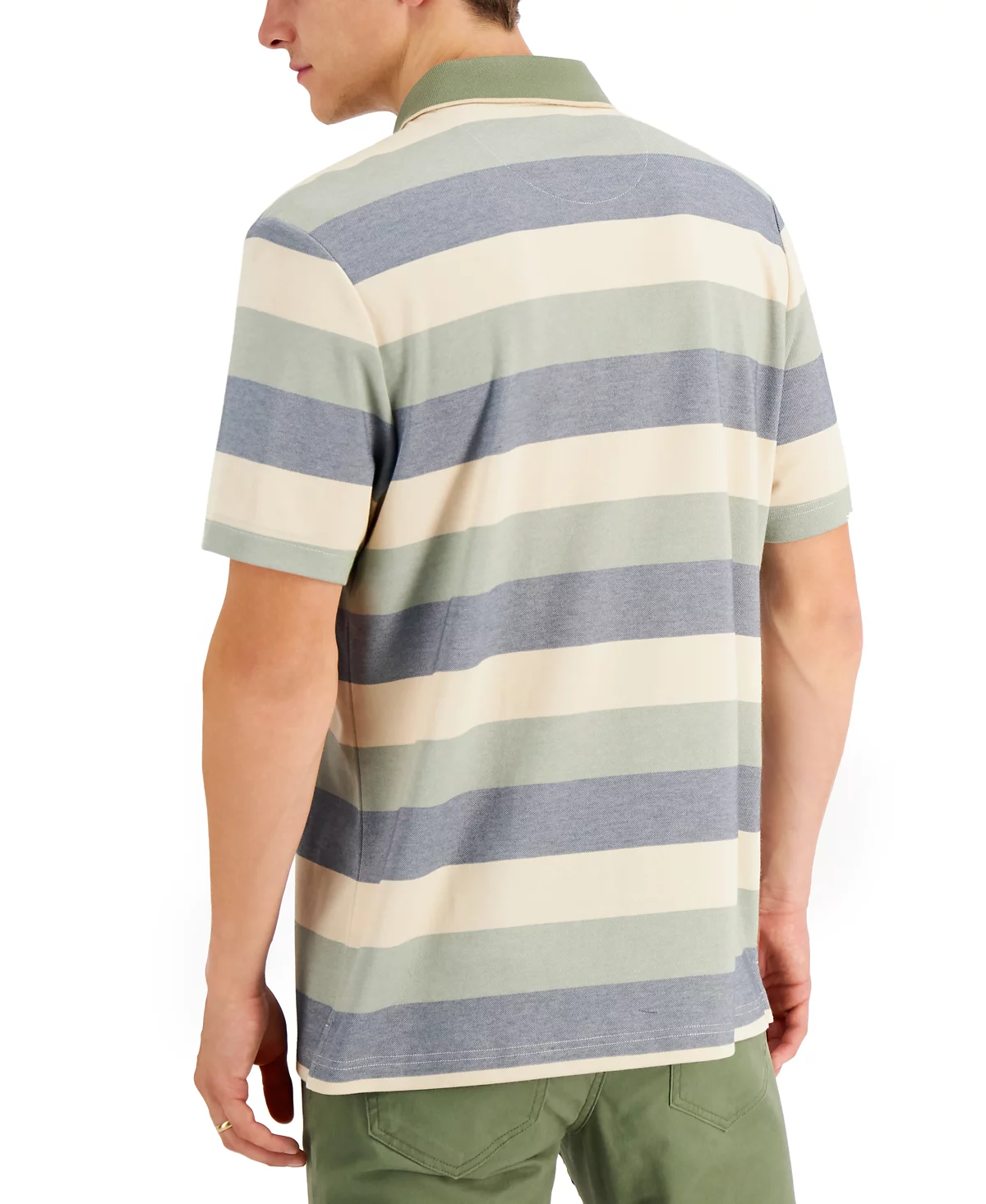 Alfani Mens Regular-Fit Striped Supima Blend Polo Shirt Created for Macys 5190₽