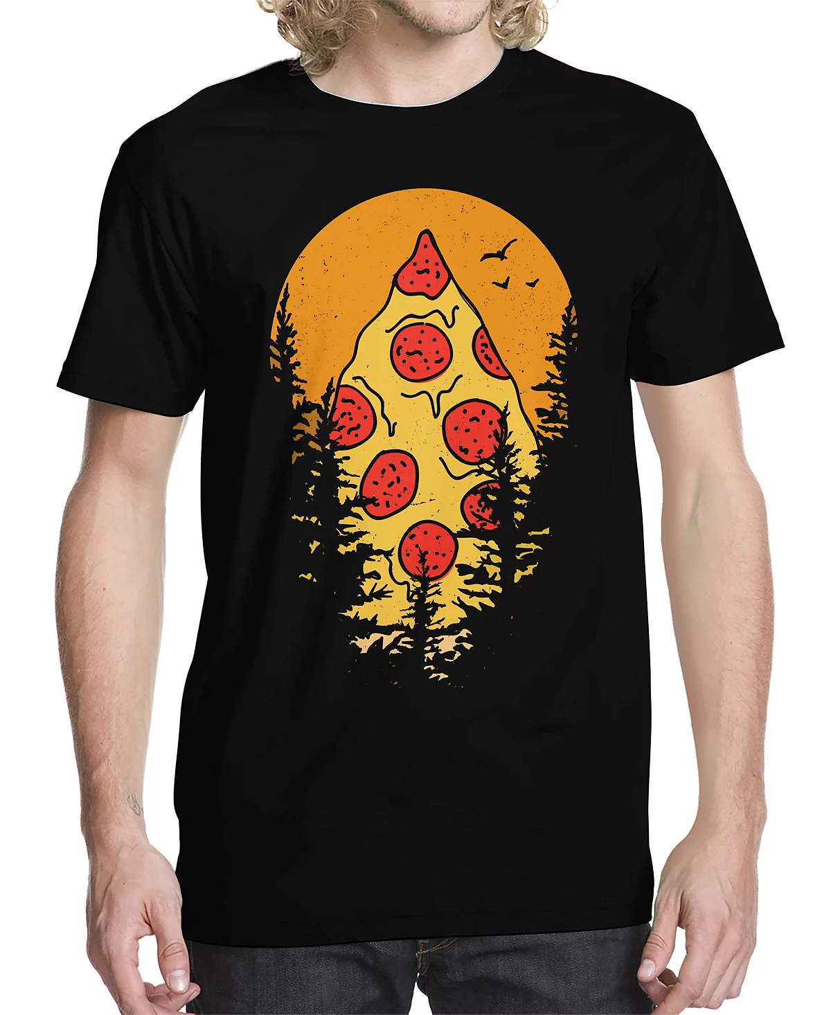 Mens Mount Pizza Graphic T-shirt 4790₽