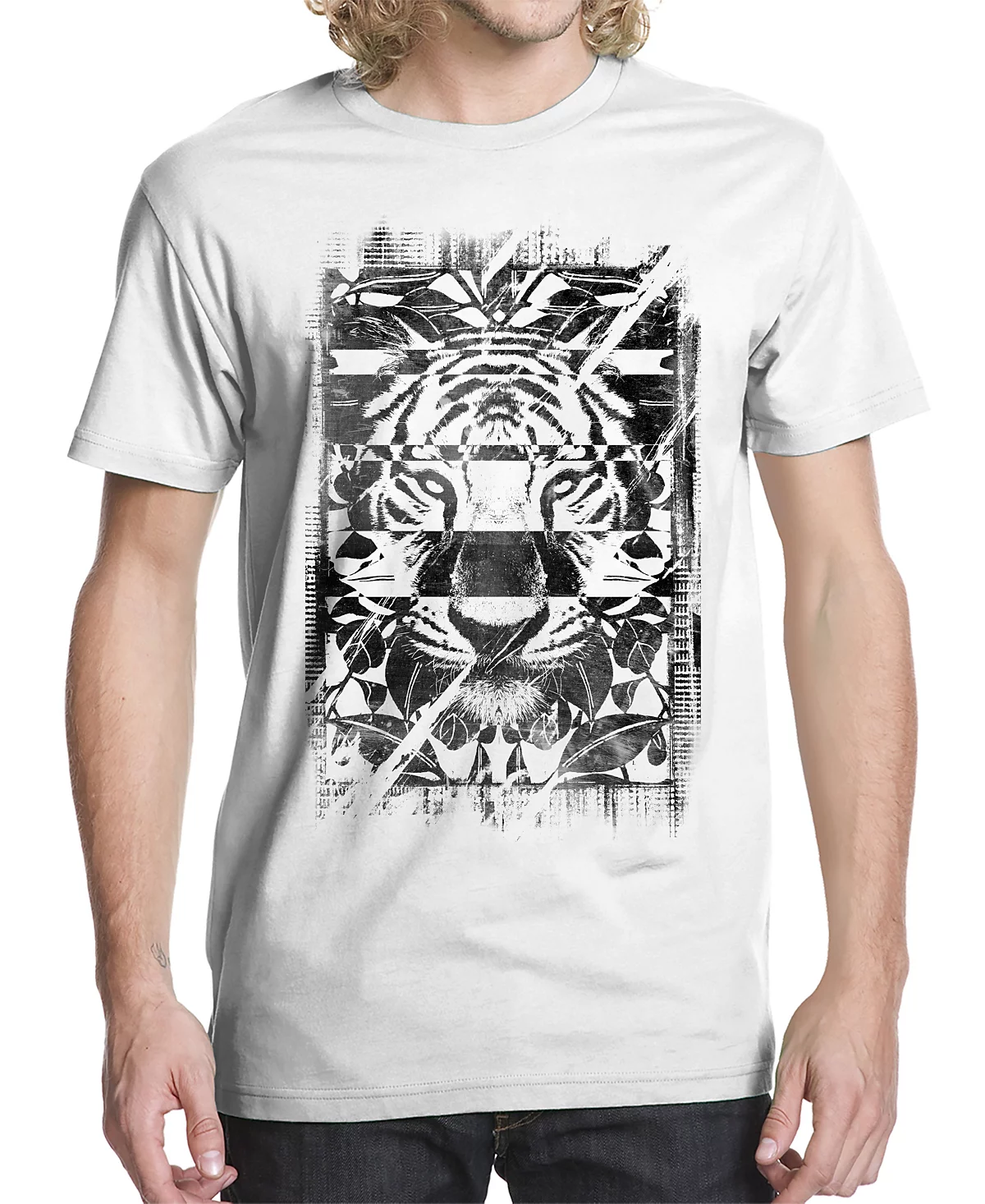 Mens Panthera Botanical Graphic T-shirt 4790₽