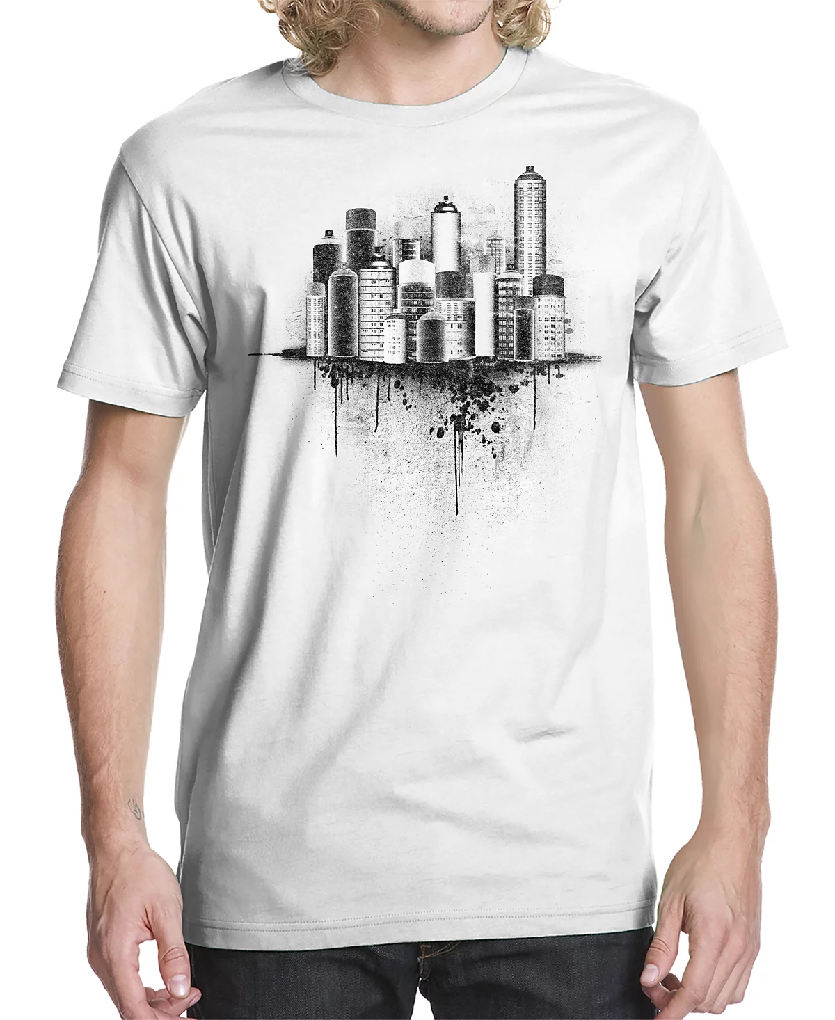 Mens Skyline Spray Graphic T-shirt 4790₽